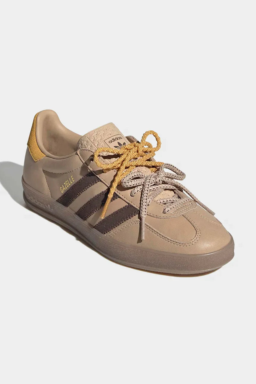 Sapatilhas Indoor Gazelle Femininas Magic Beige/Brown/Preloved Yellow