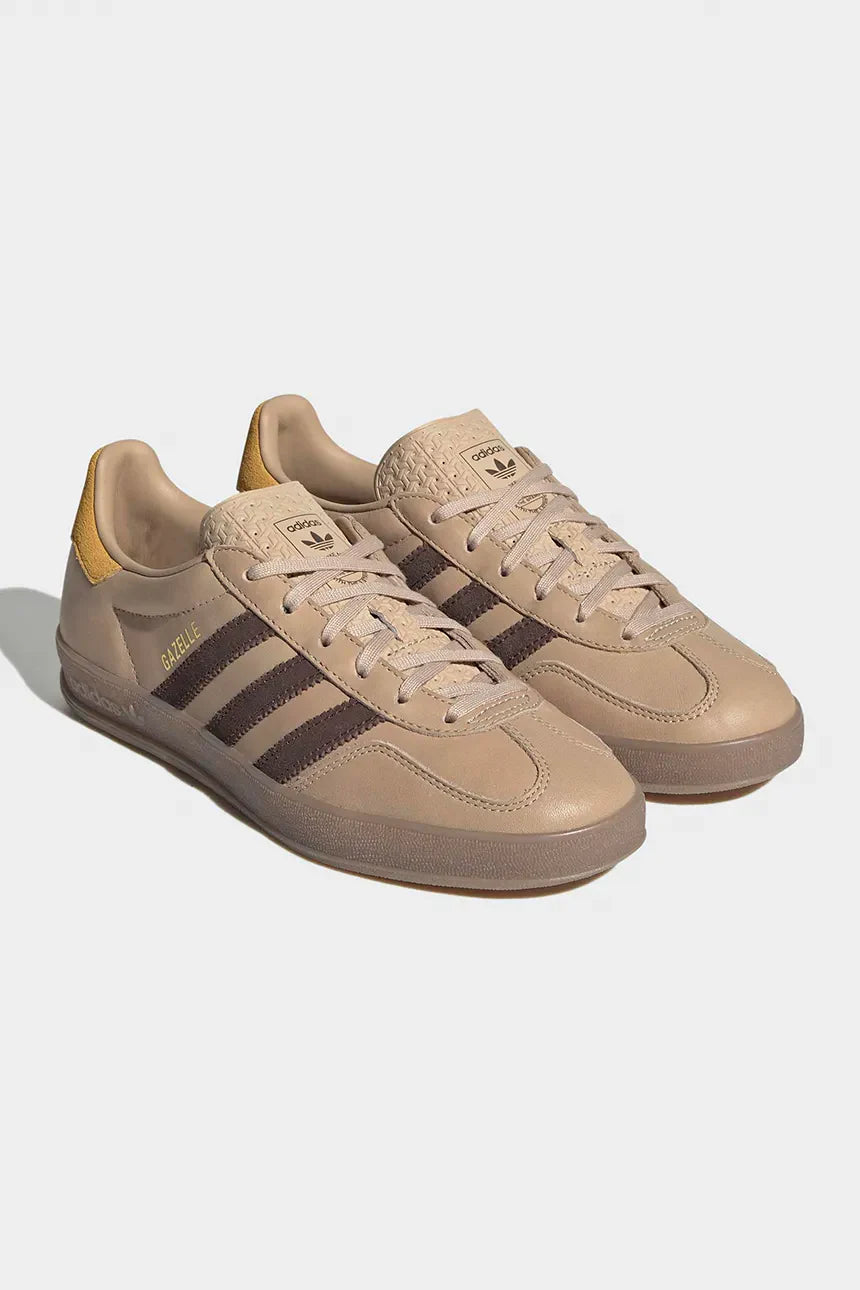 Sapatilhas Indoor Gazelle Femininas Magic Beige/Brown/Preloved Yellow