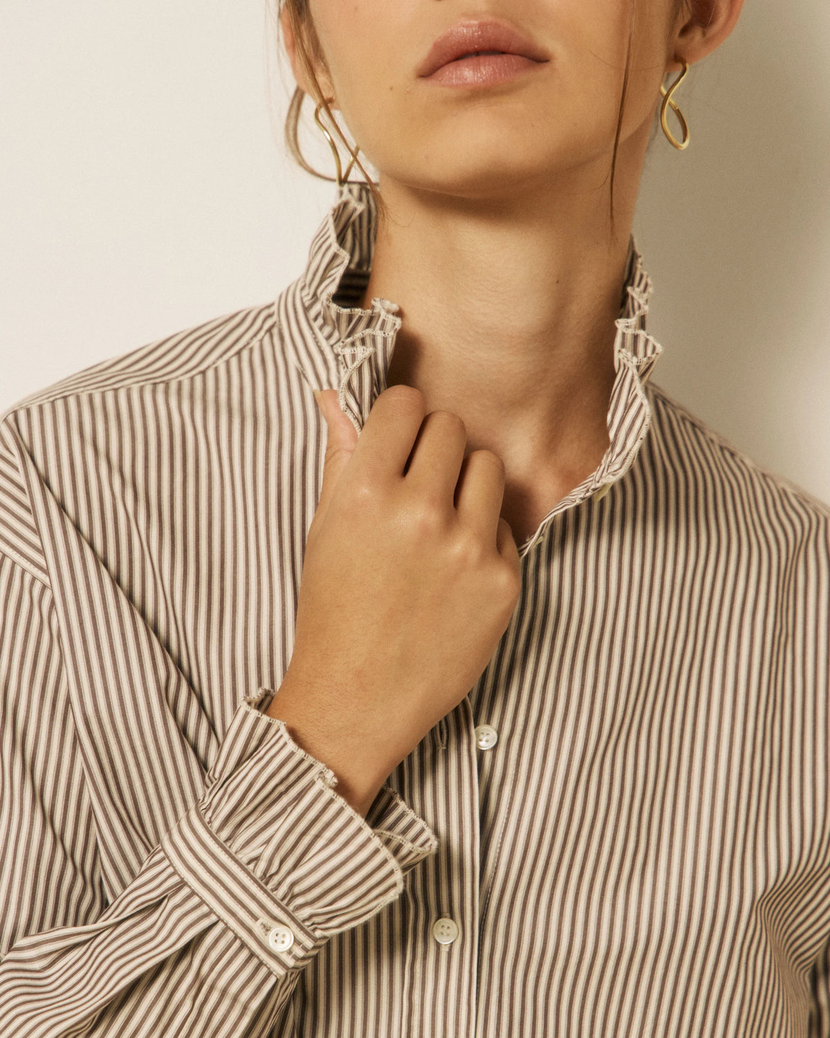 Camicia Chana Donna Brown/Ecru