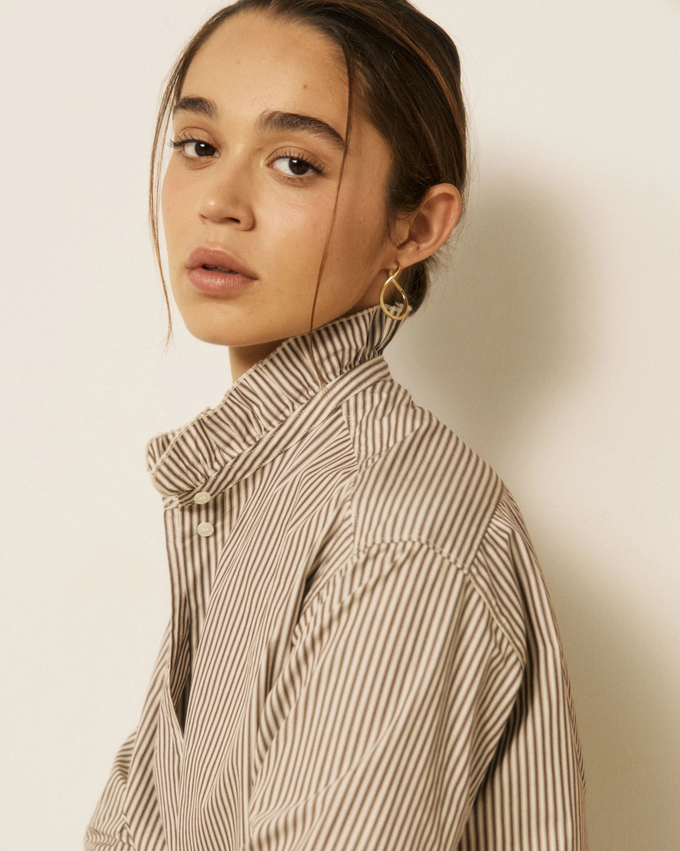 Camicia Chana Donna Brown/Ecru