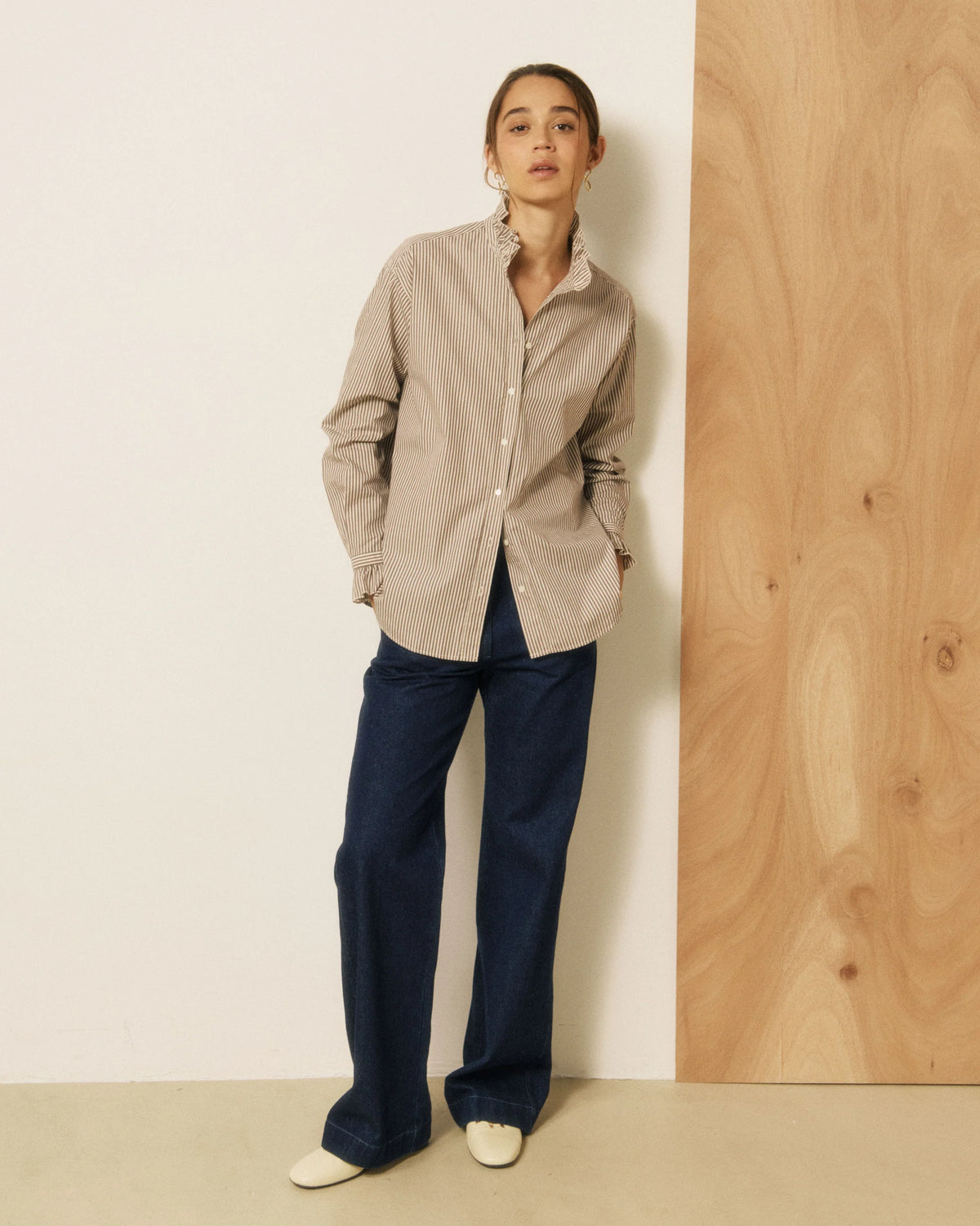 Camicia Chana Donna Brown/Ecru