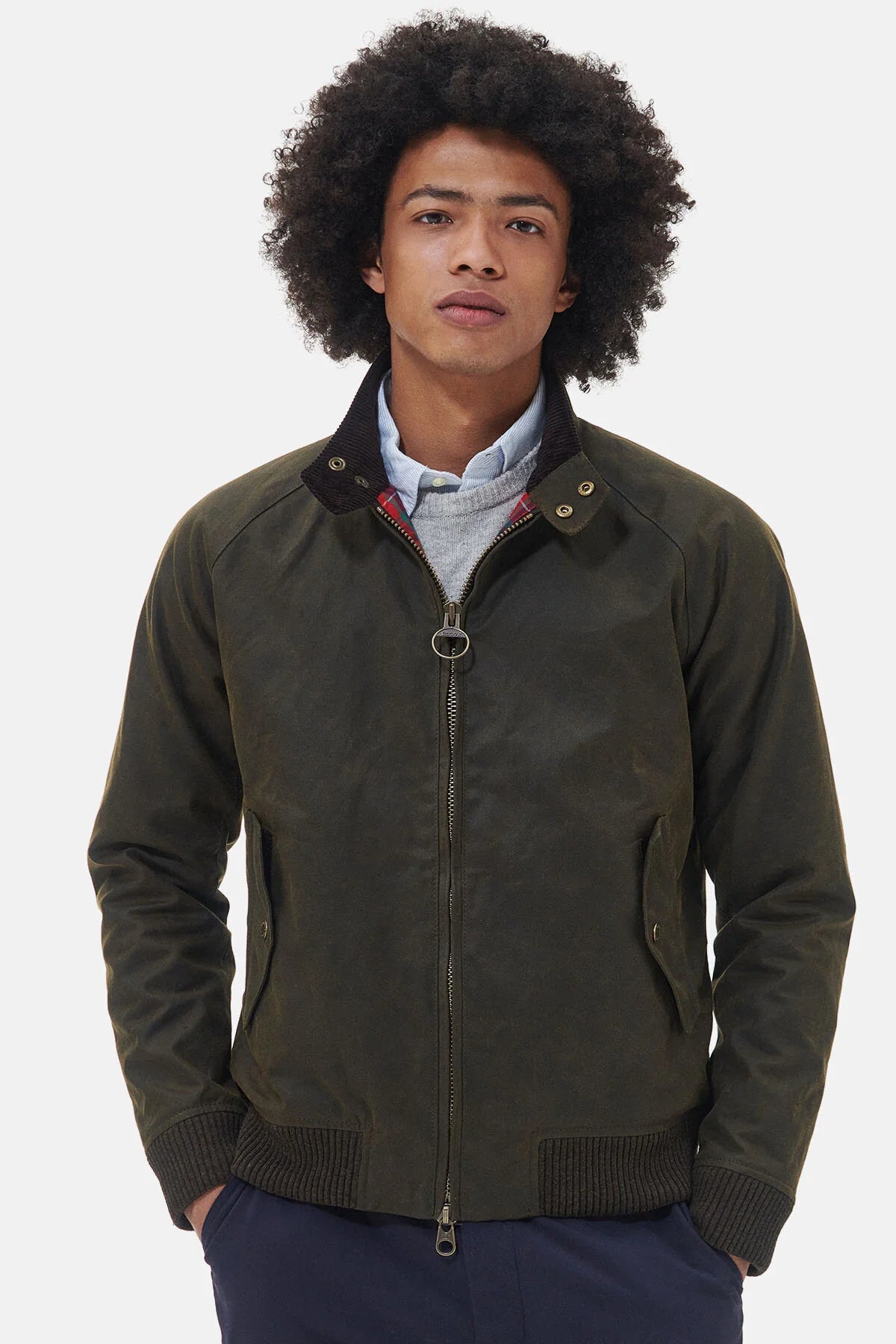 Chaqueta Porton Wax Hombre Olive