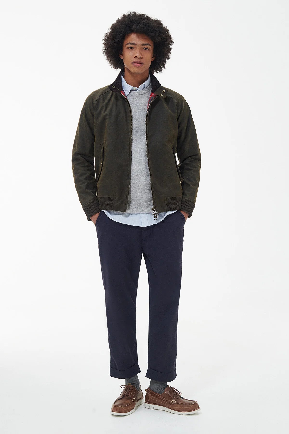 Chaqueta Porton Wax Hombre Olive
