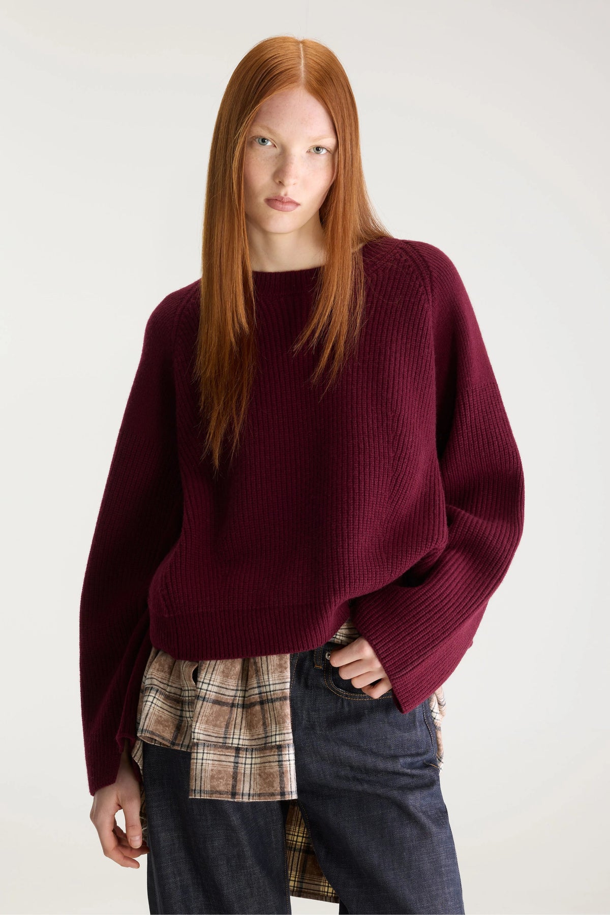 Maglia Dorou Cropped Donna Wine