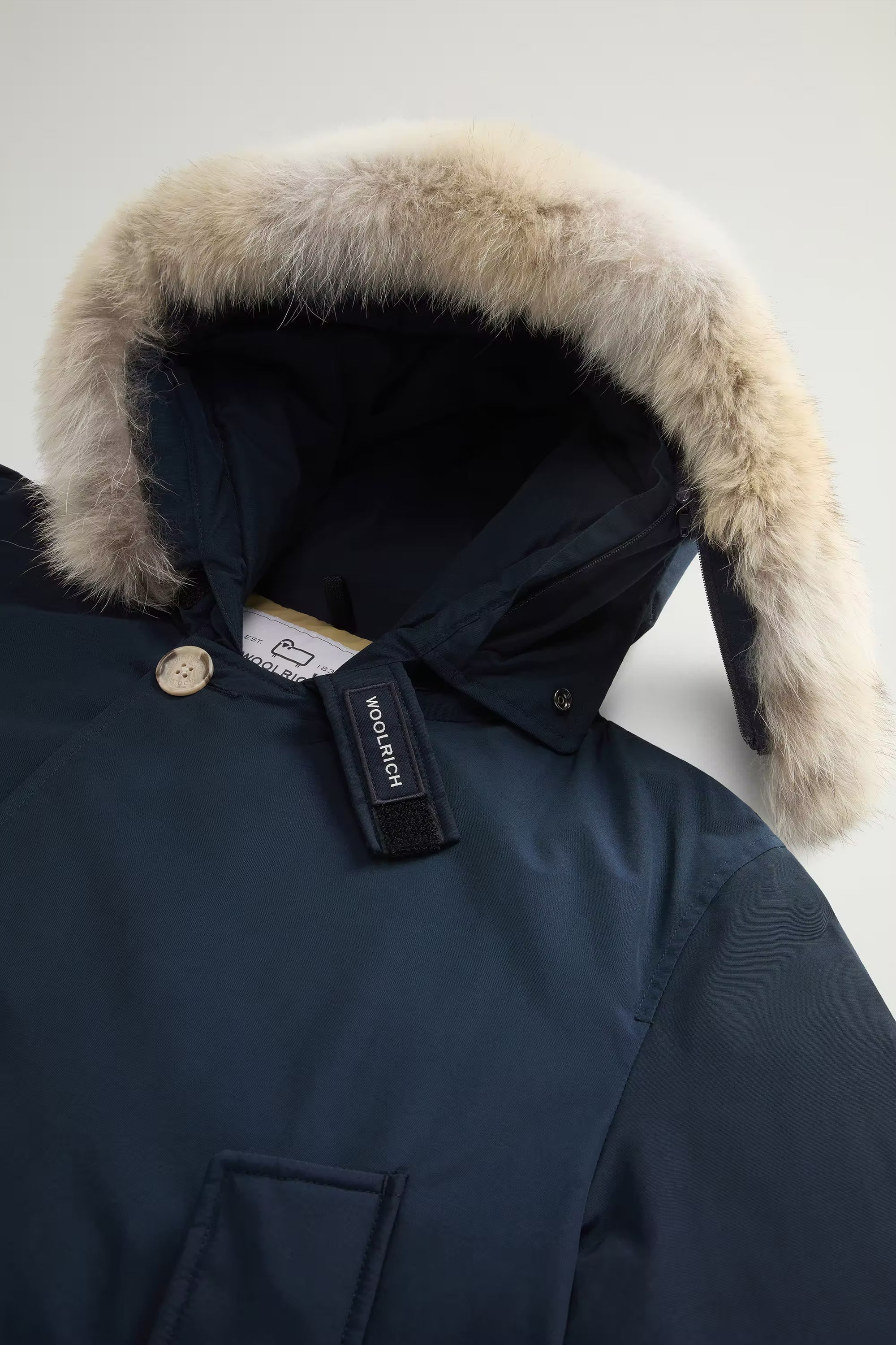 Mann Arctic Detachable Fur Parka Melton Blue