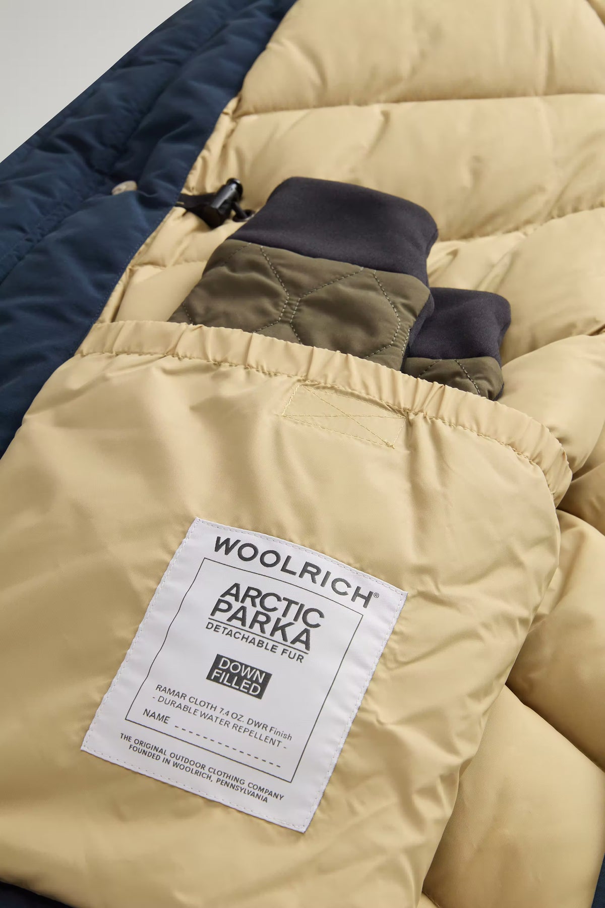Mann Arctic Detachable Fur Parka Melton Blue