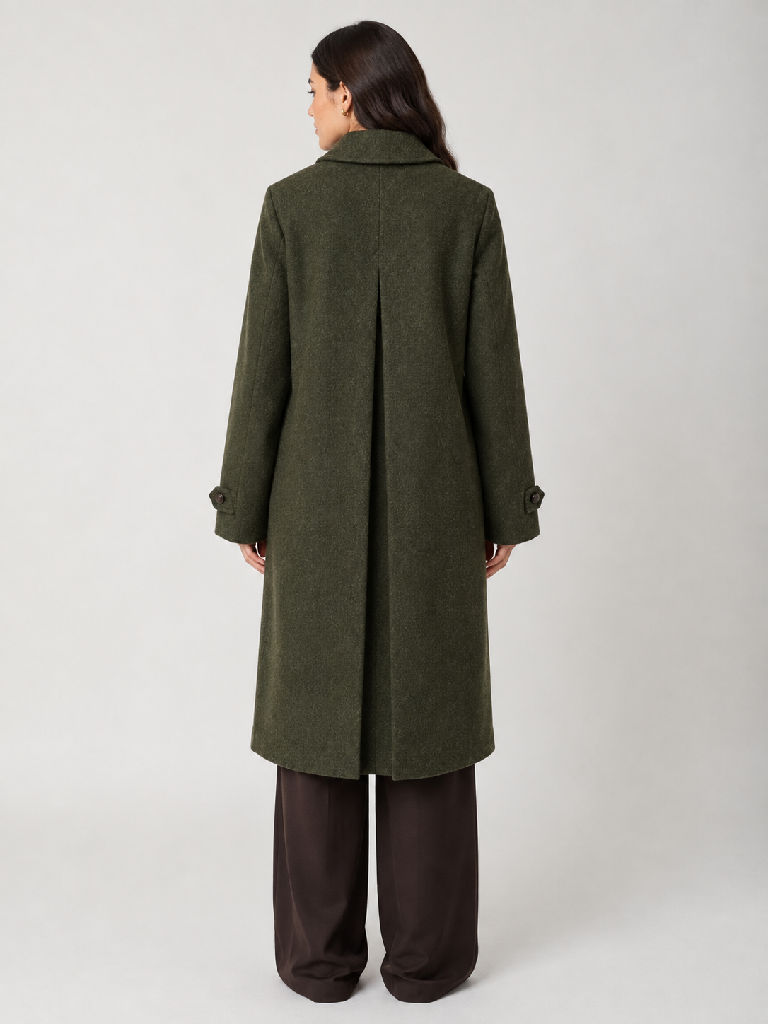 Schneiders | Frau Lena Long Mantel Loden Green