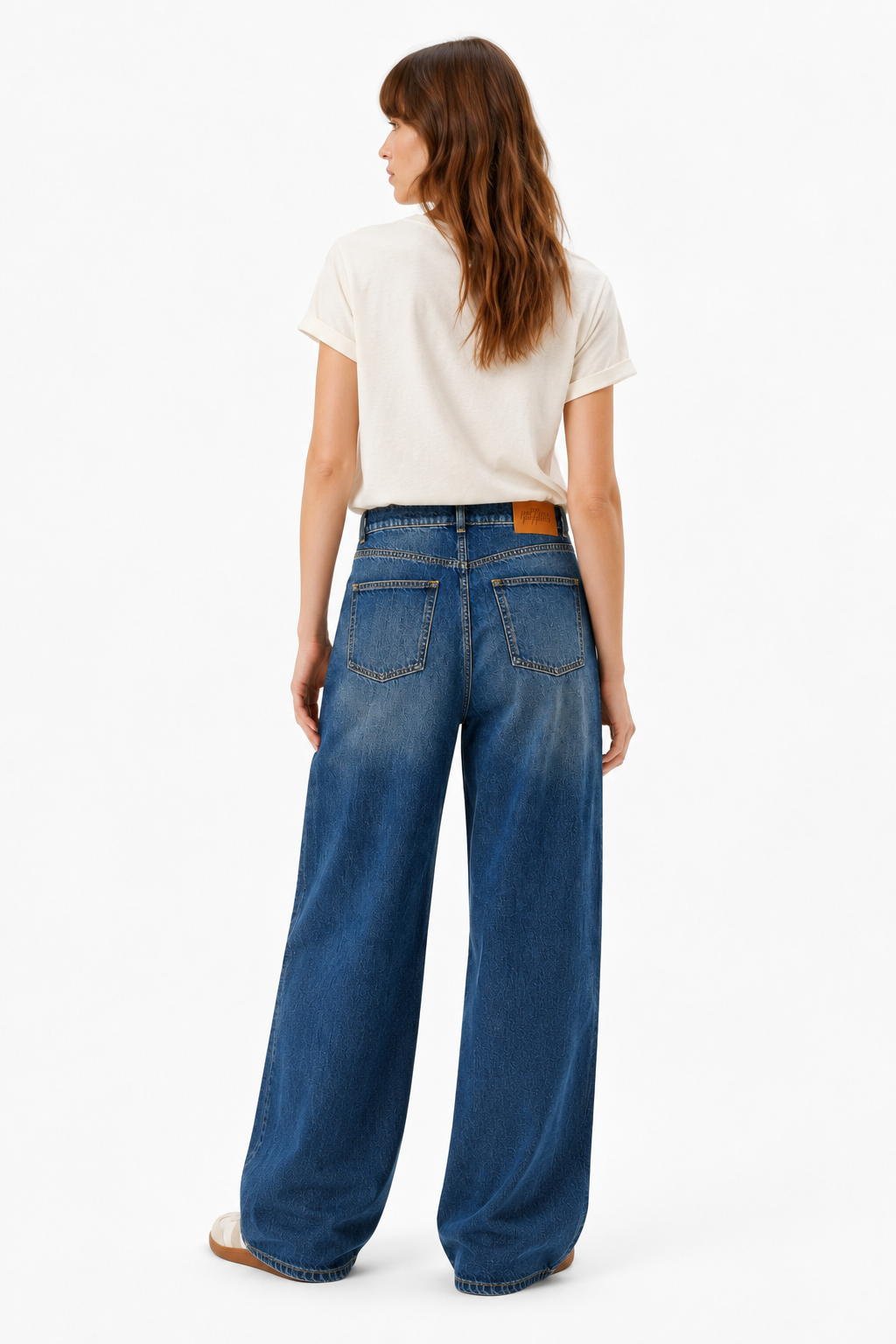 Pantaloni 18 Donna Worn In Mid Blue