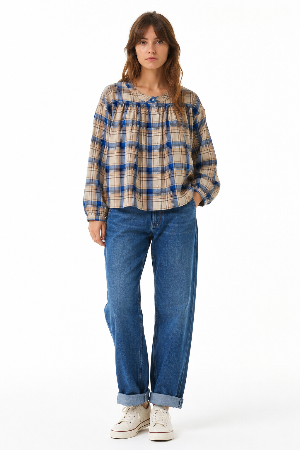 Camicia 179 Donna Brown Check