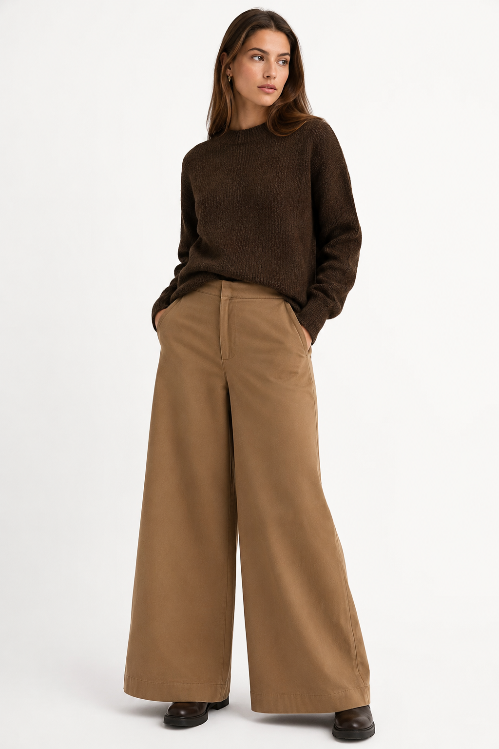 Pantaloni 475 Donna Castagna