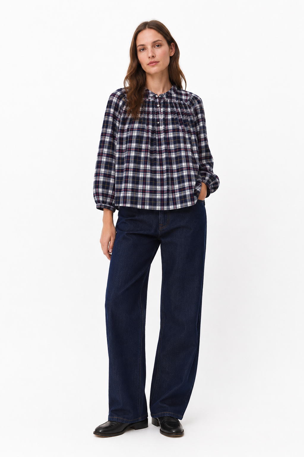 Camicia 179 Donna Navy Check
