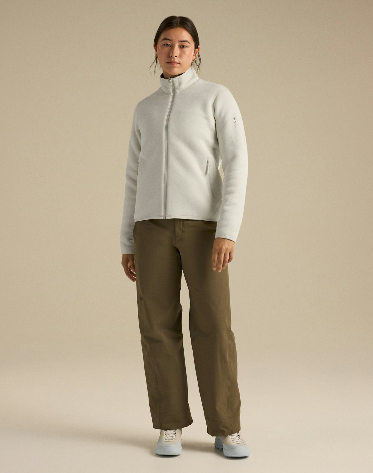 Cardigan Covert Feminino Arc Silk Heather/Salt