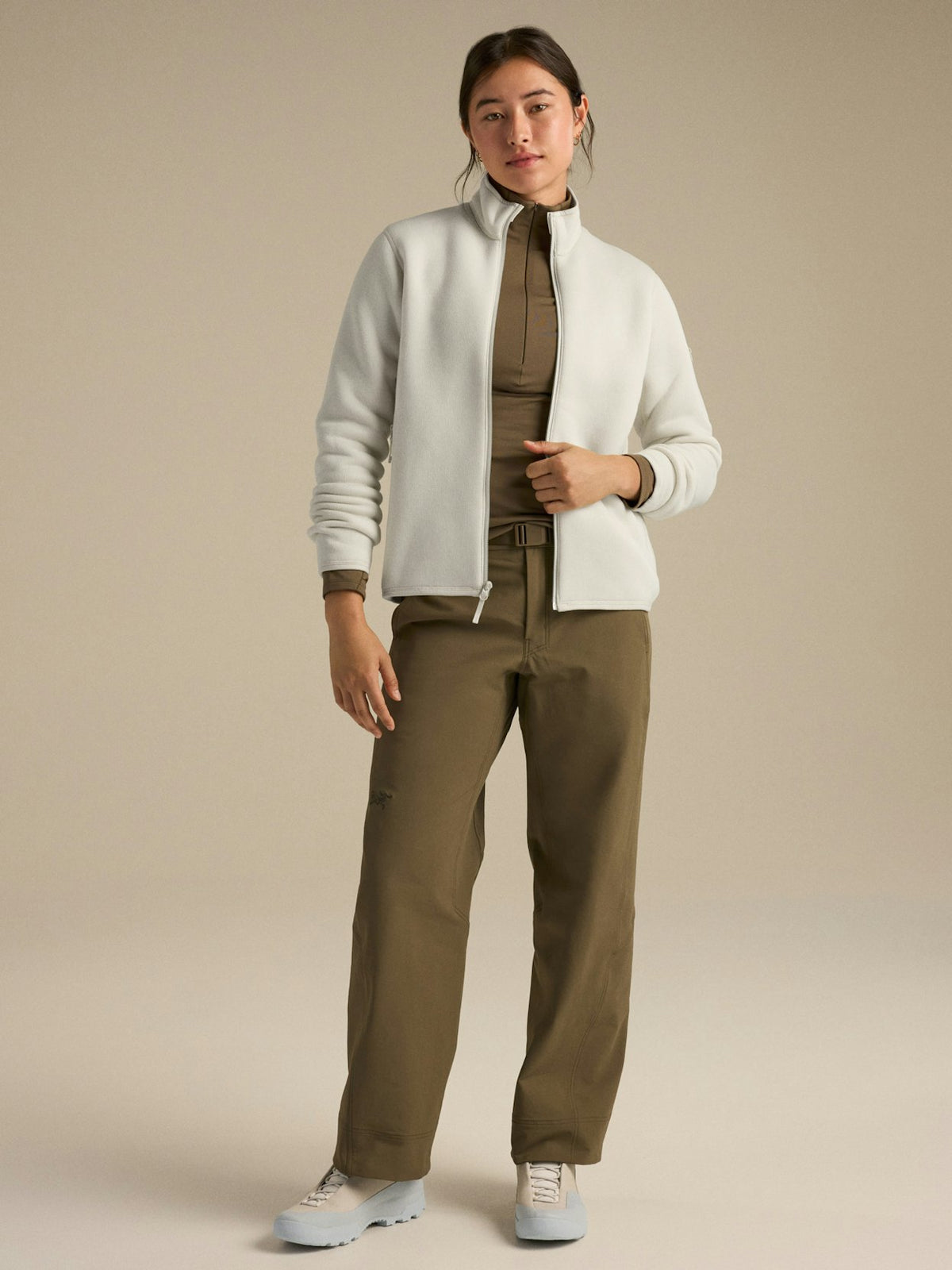 Cardigan Covert Feminino Arc Silk Heather/Salt