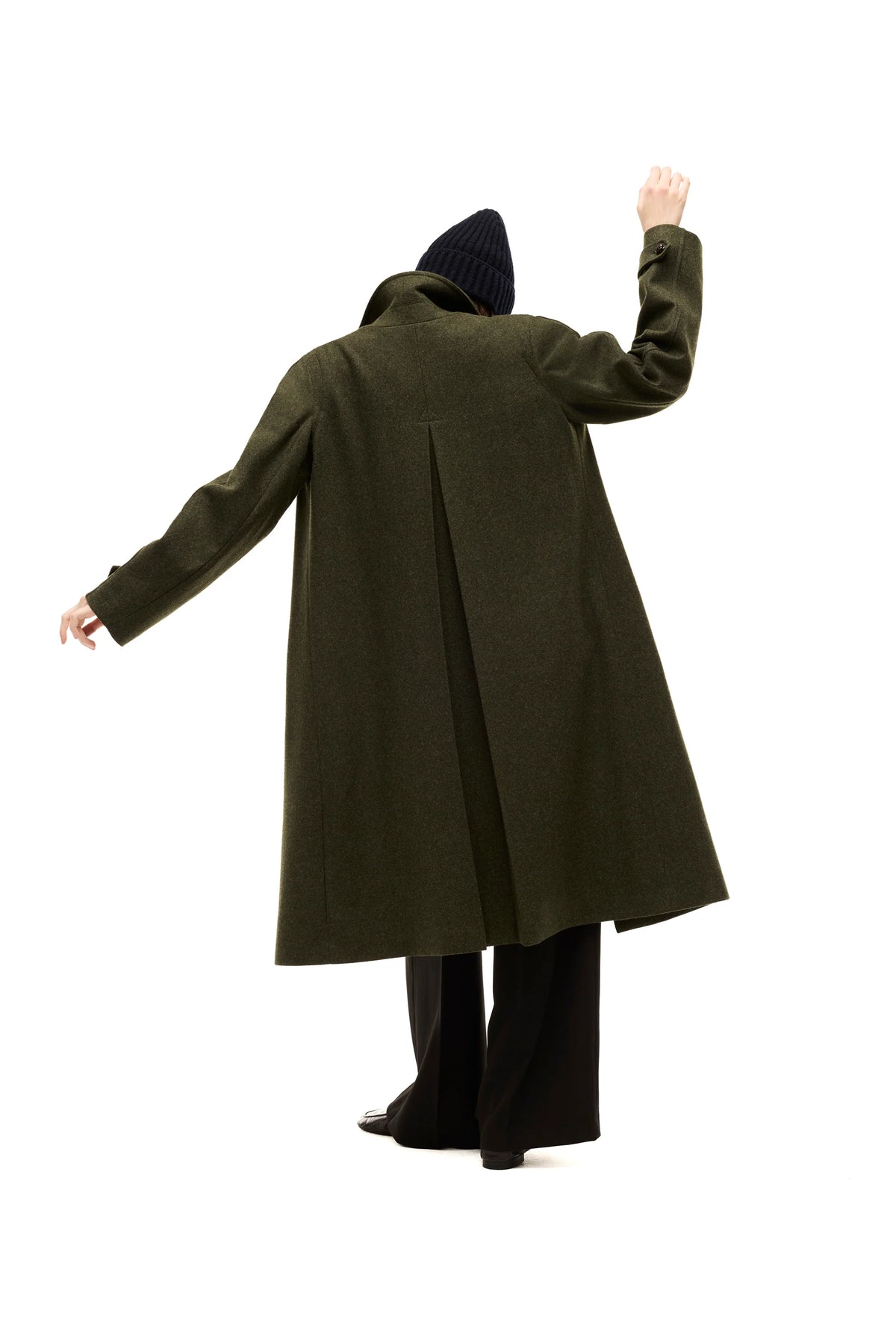 Frau Lena Long Mantel Loden Green