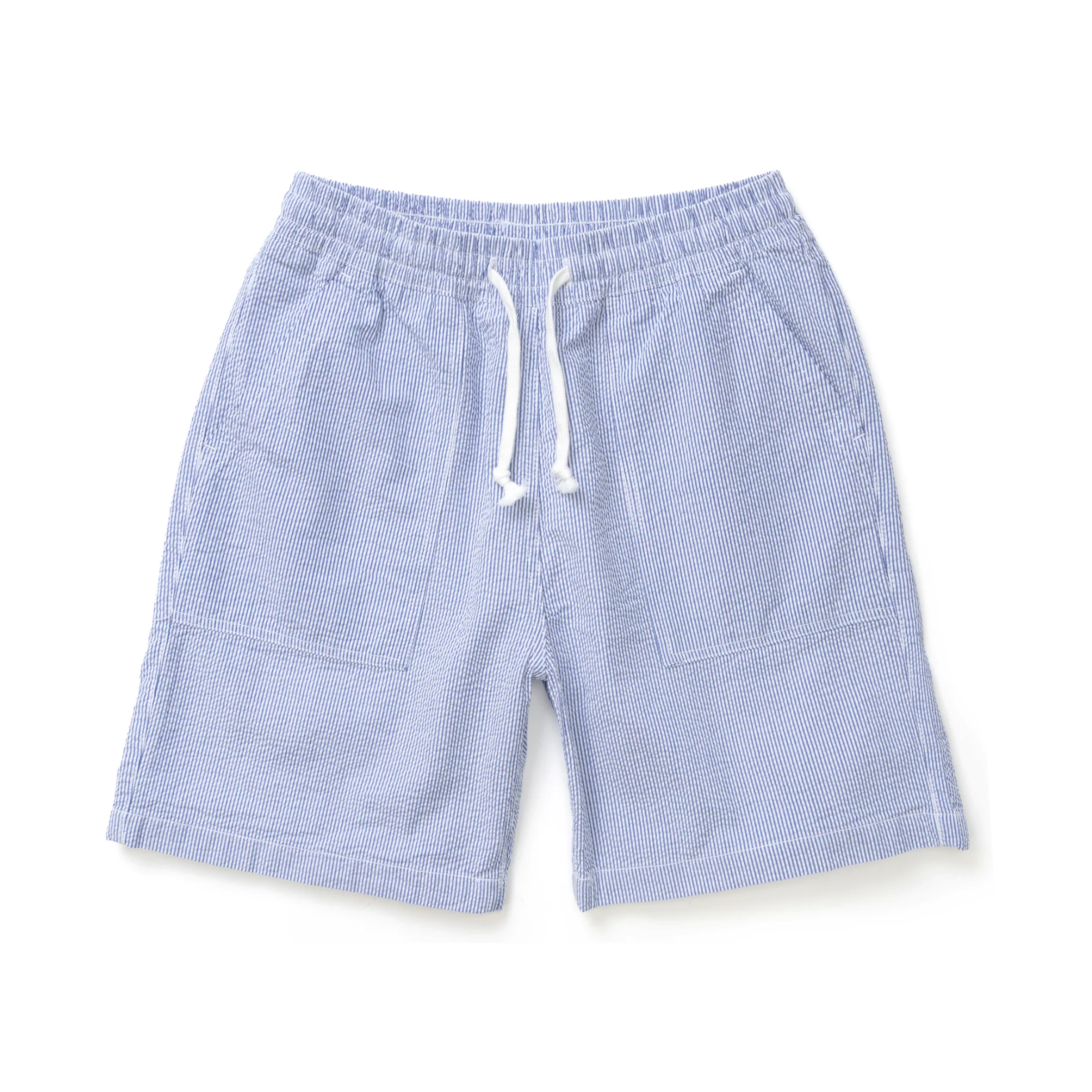 Pantaloncini Seersucker Chef Shorts Uomo Navy