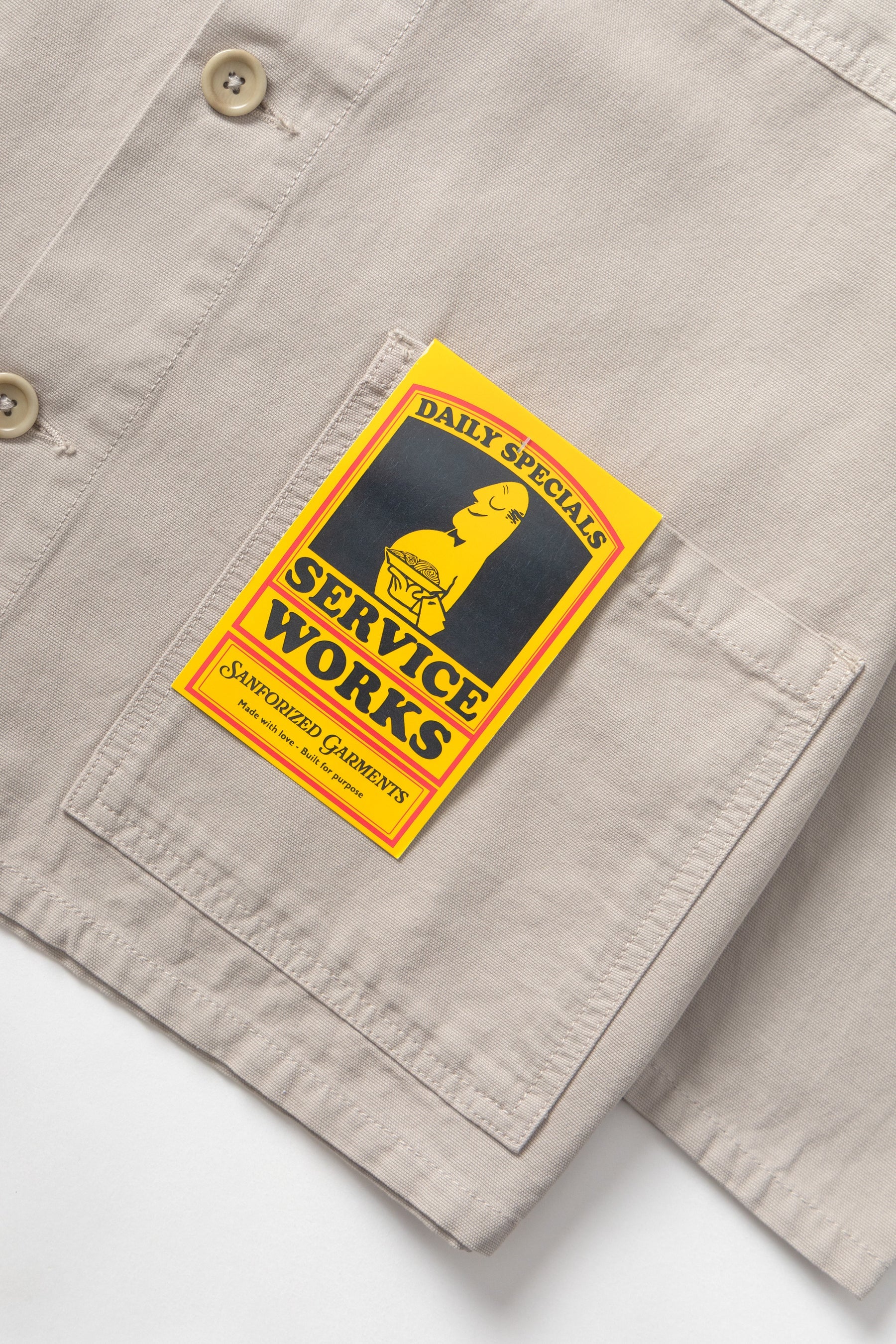 Camicia Canvas Chore Uomo Stone