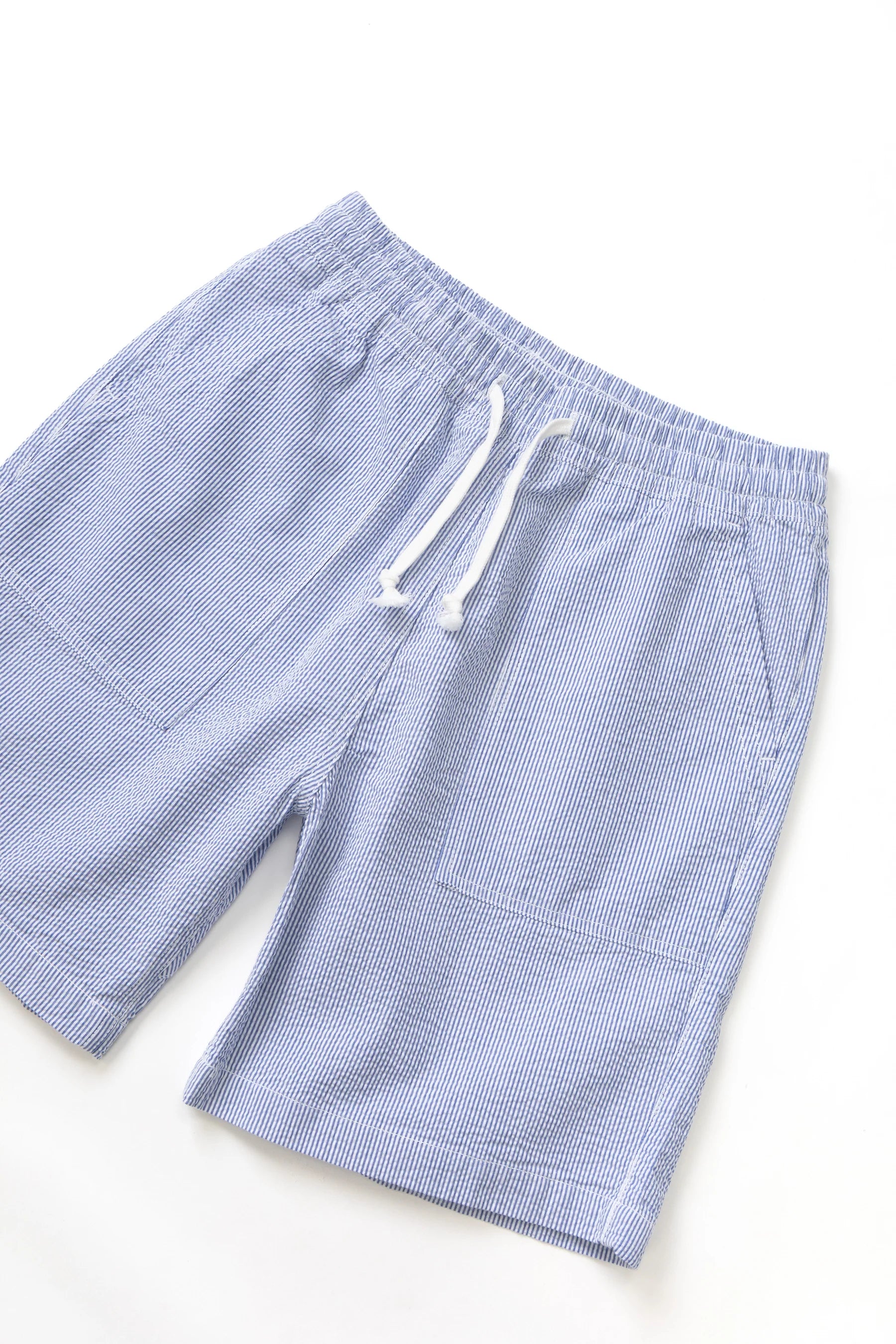 Pantaloncini Seersucker Chef Shorts Uomo Navy