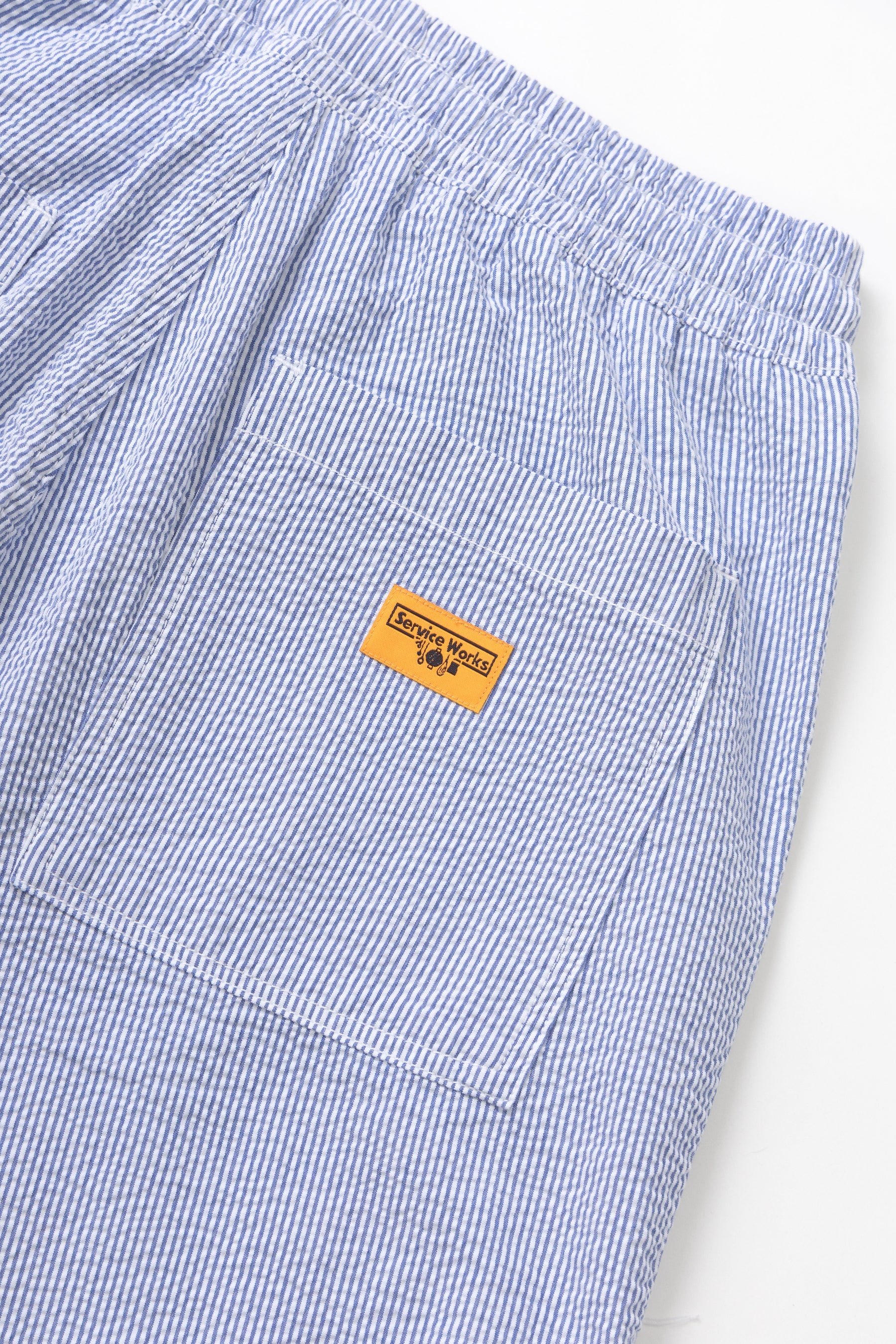 Pantaloncini Seersucker Chef Shorts Uomo Navy