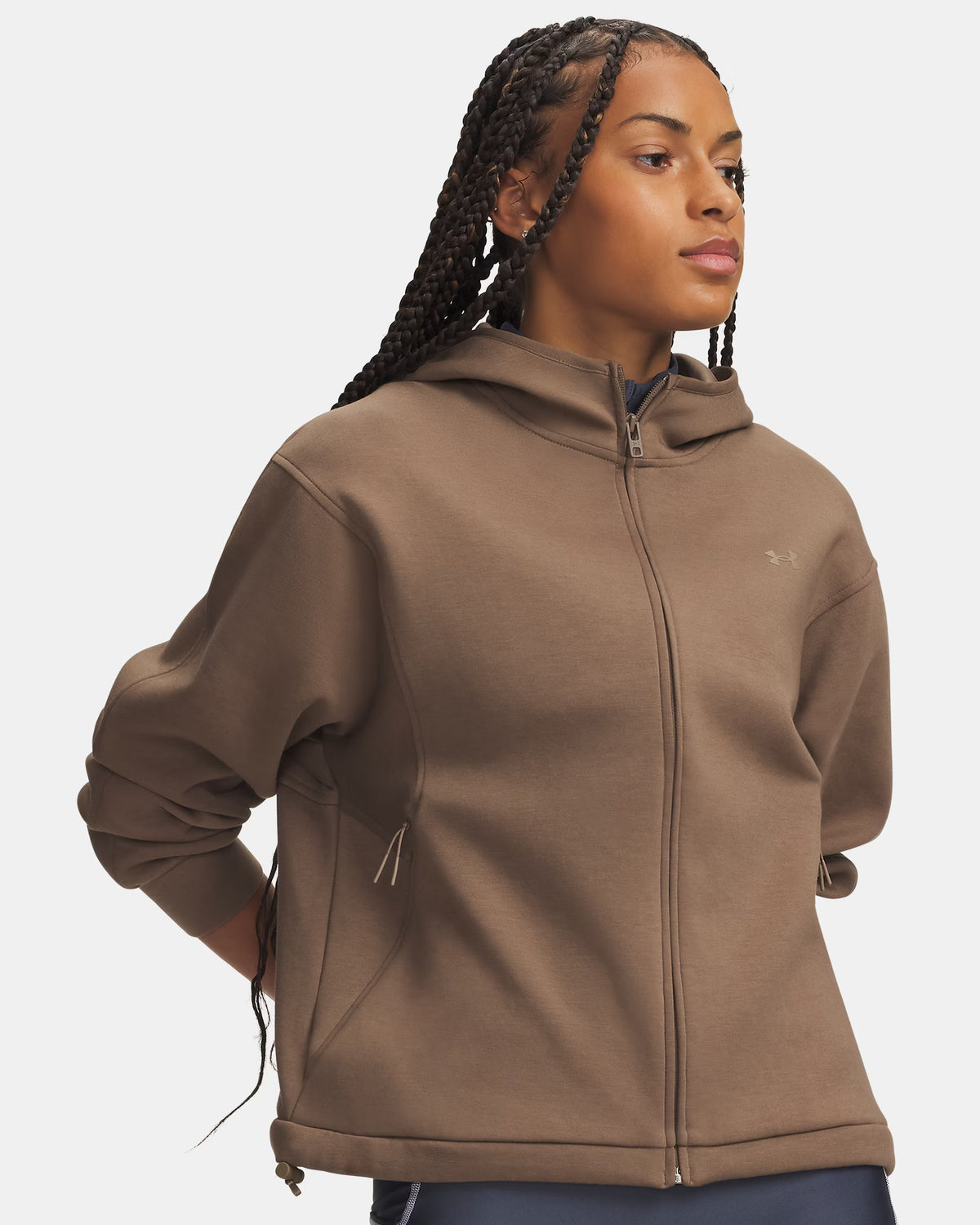 Damernas Unstoppable fleece-sweatshirt Desert Taupe