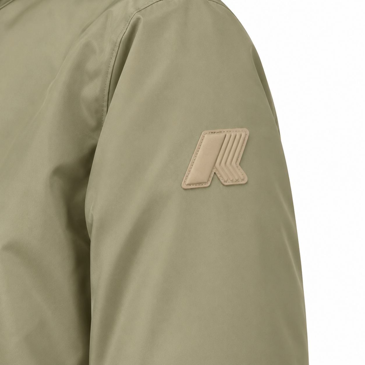 Frau Oller Shiny Twill Fur Jacke Green Army Ful