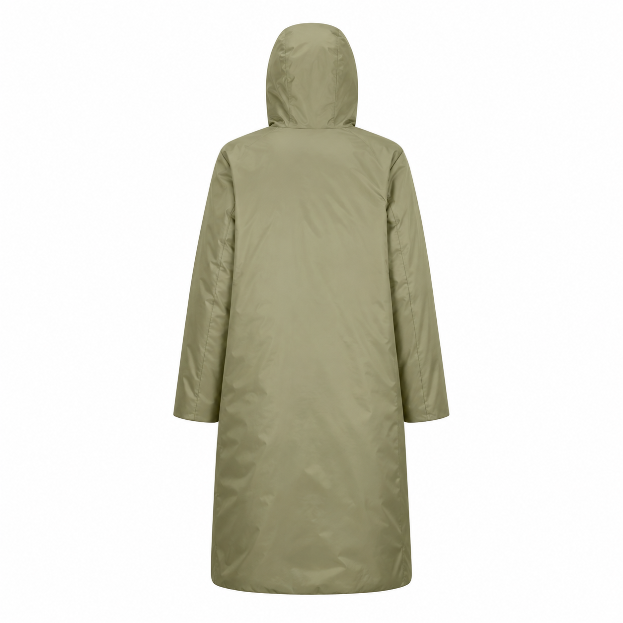 Frau Oller Shiny Twill Fur Jacke Green Army Ful