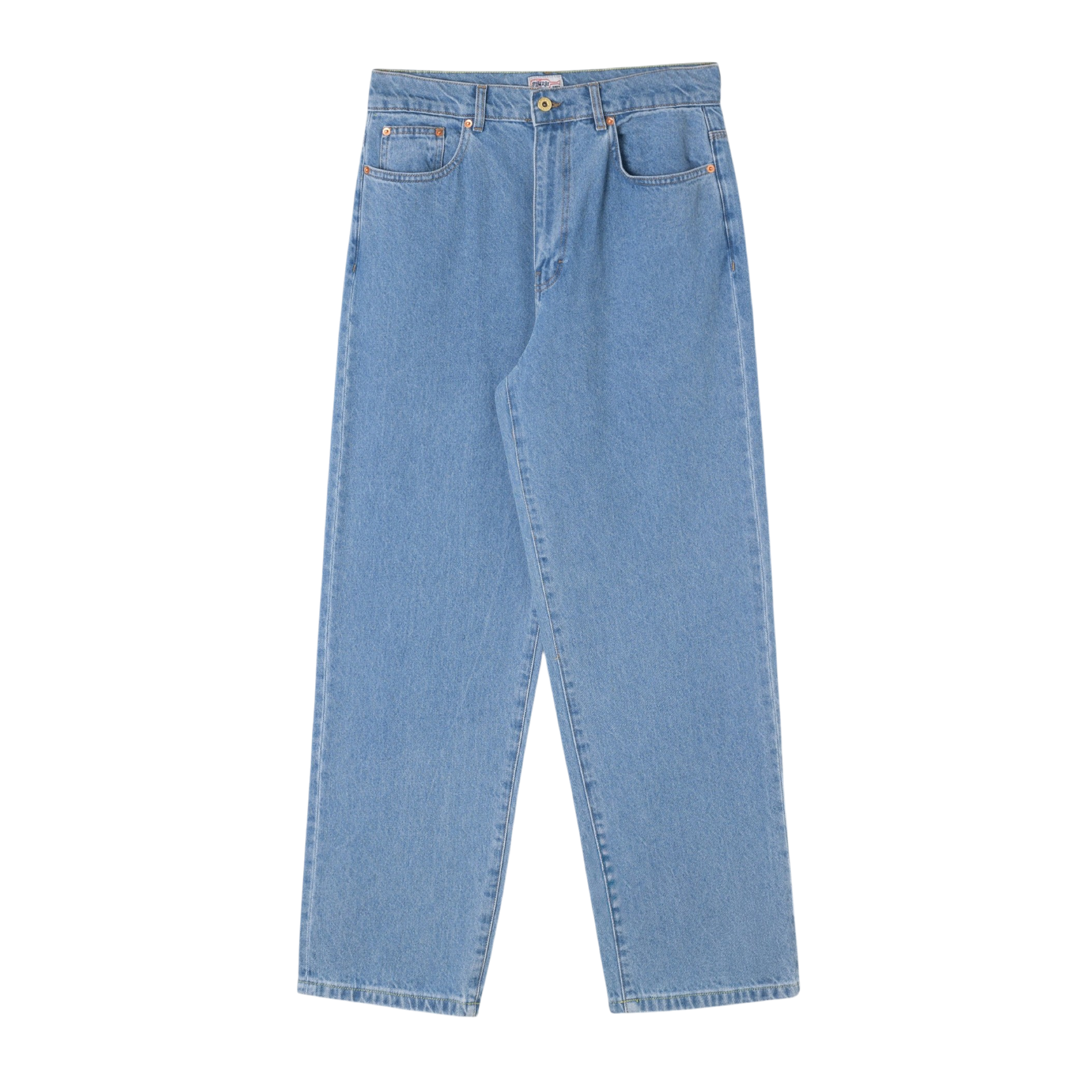 Pantaloni Wide 5 Uomo Mid Stone Denim