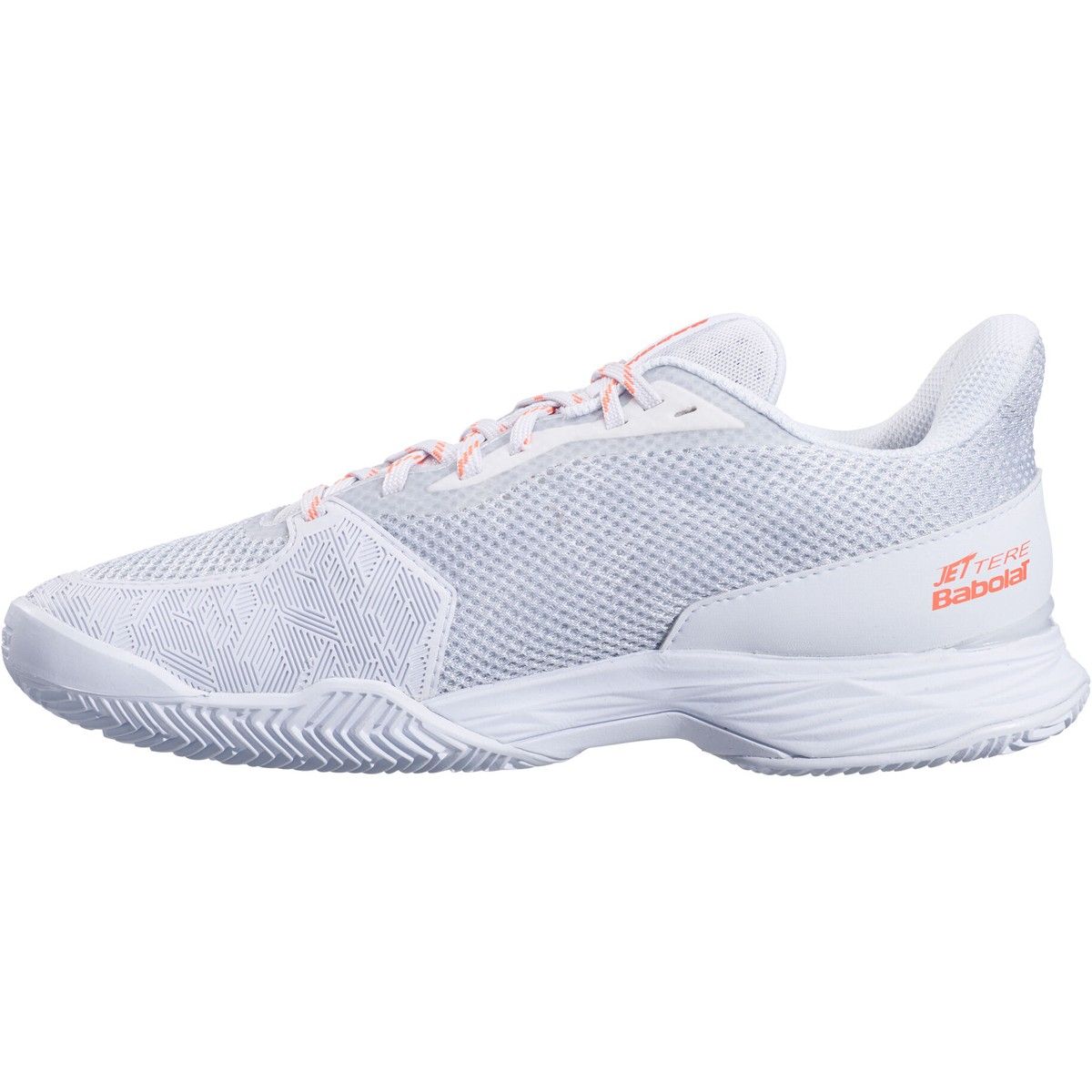 Babolat | Scarpe da Tennis Jet Tere Clay Donna Bianco/Corallo - Fabbrica Ski Sises