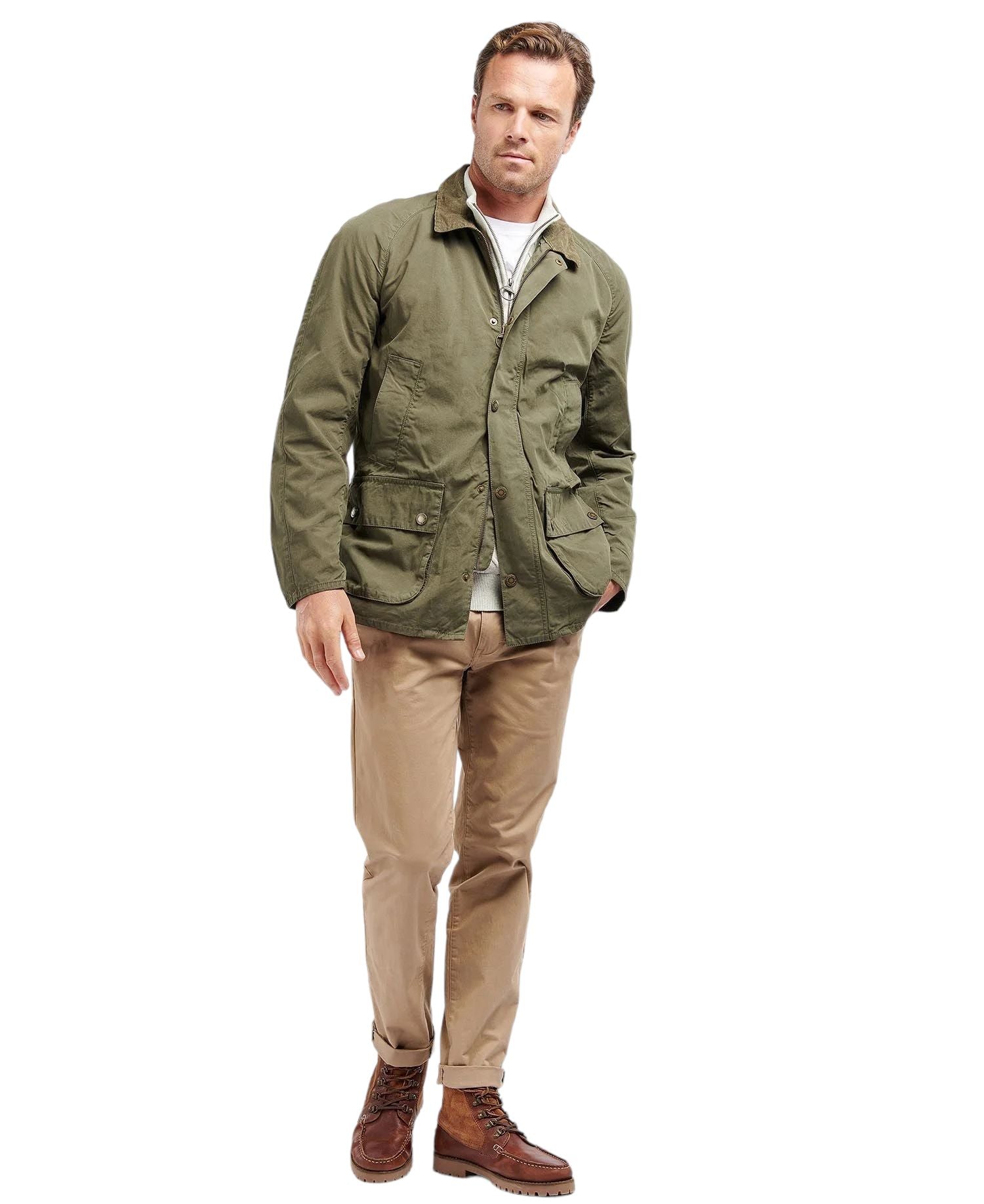 Barbour | Giacca Ashby Casual Uomo Olive - Fabbrica Ski Sises