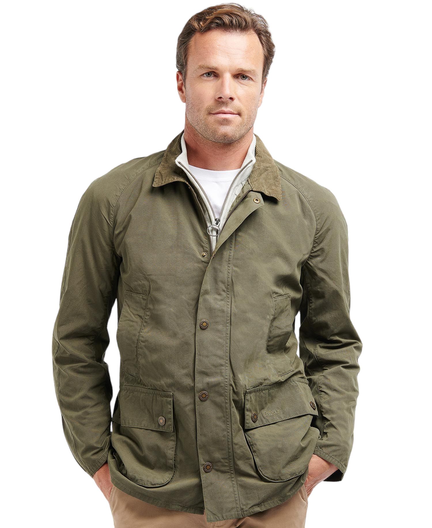 Barbour | Giacca Ashby Casual Uomo Olive - Fabbrica Ski Sises