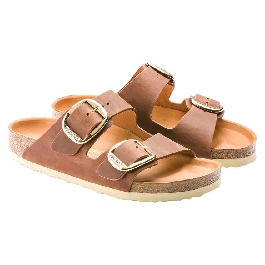 Women's Arizona Big Buckle Sandals Cognac 