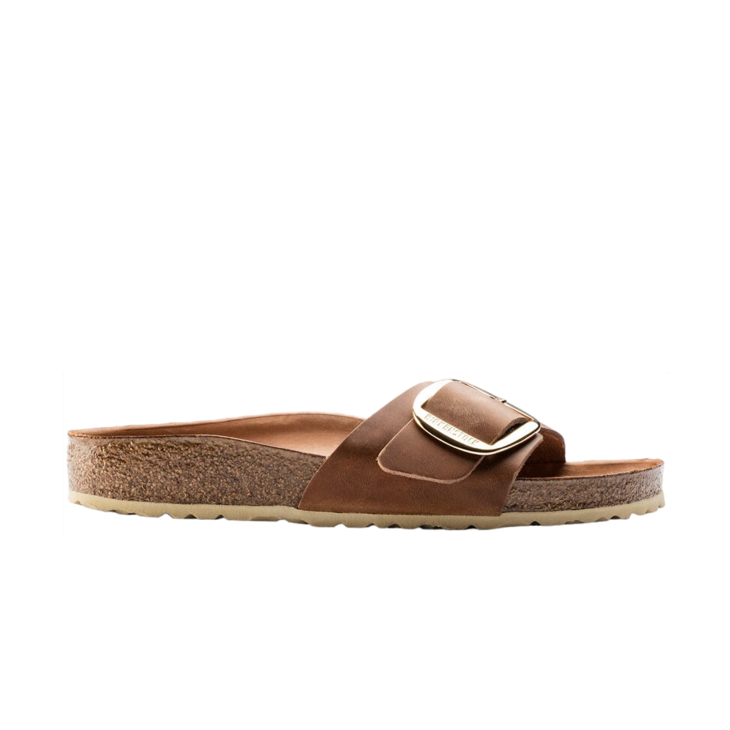 Sandali Madrid Big Buckle Donna Cognac