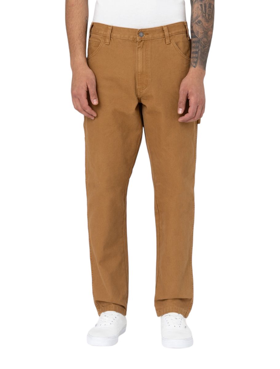 Men's Carpenter Trousers Stone Washed Brown Duck 