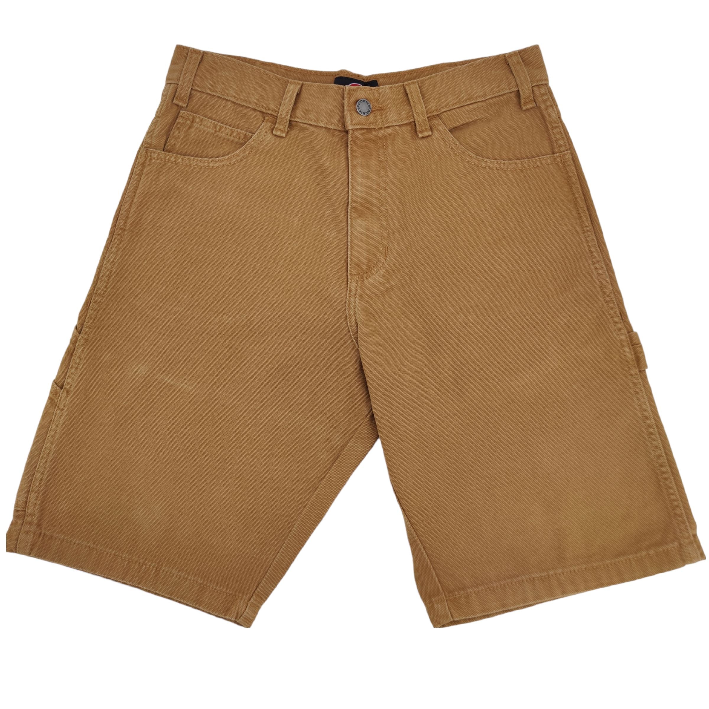 Men's Duck Canvas Shorts Stone Washed Brown Duck 