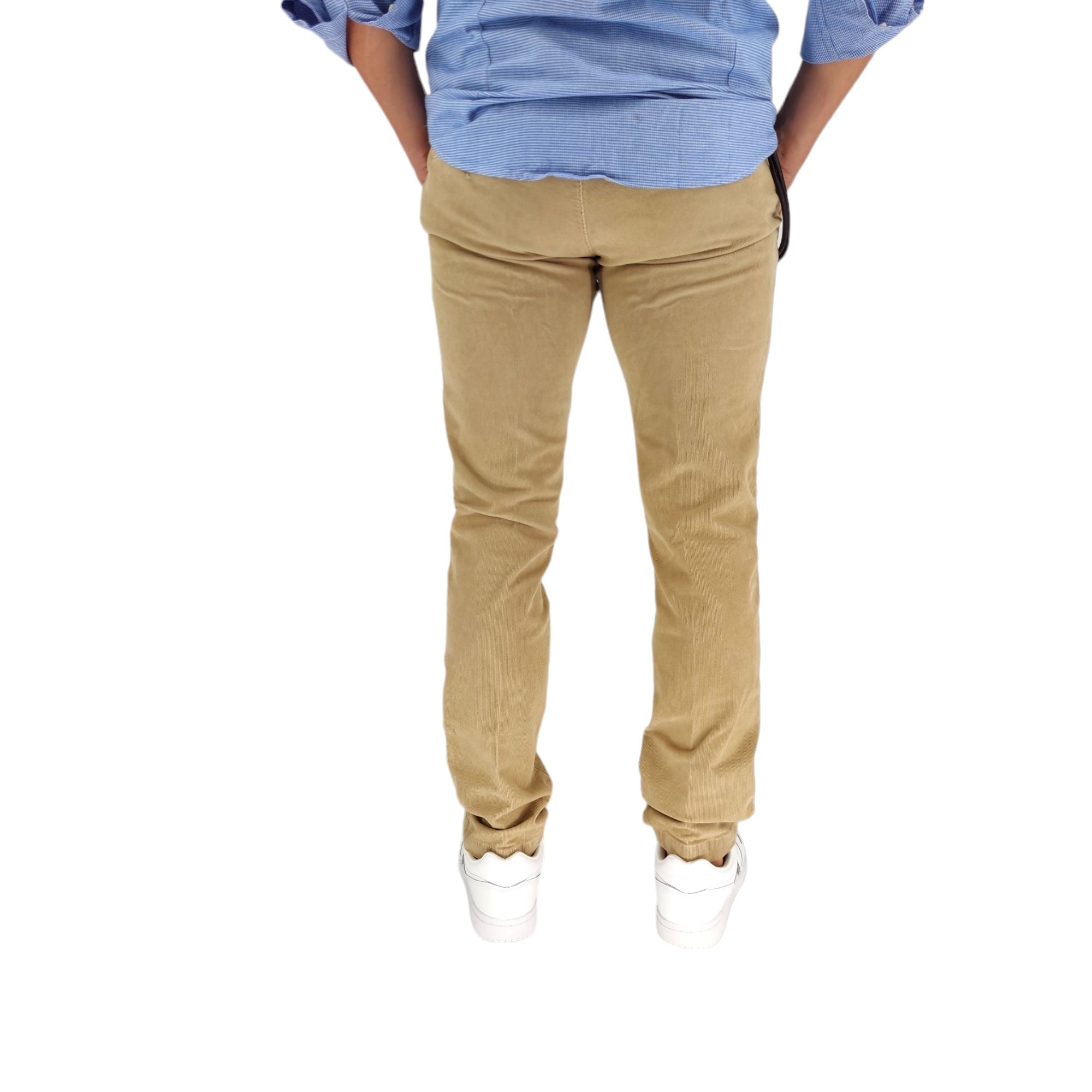 Modfitter | Pantaloni Carnaby Velvet Uomo Stone - Fabbrica Ski Sises