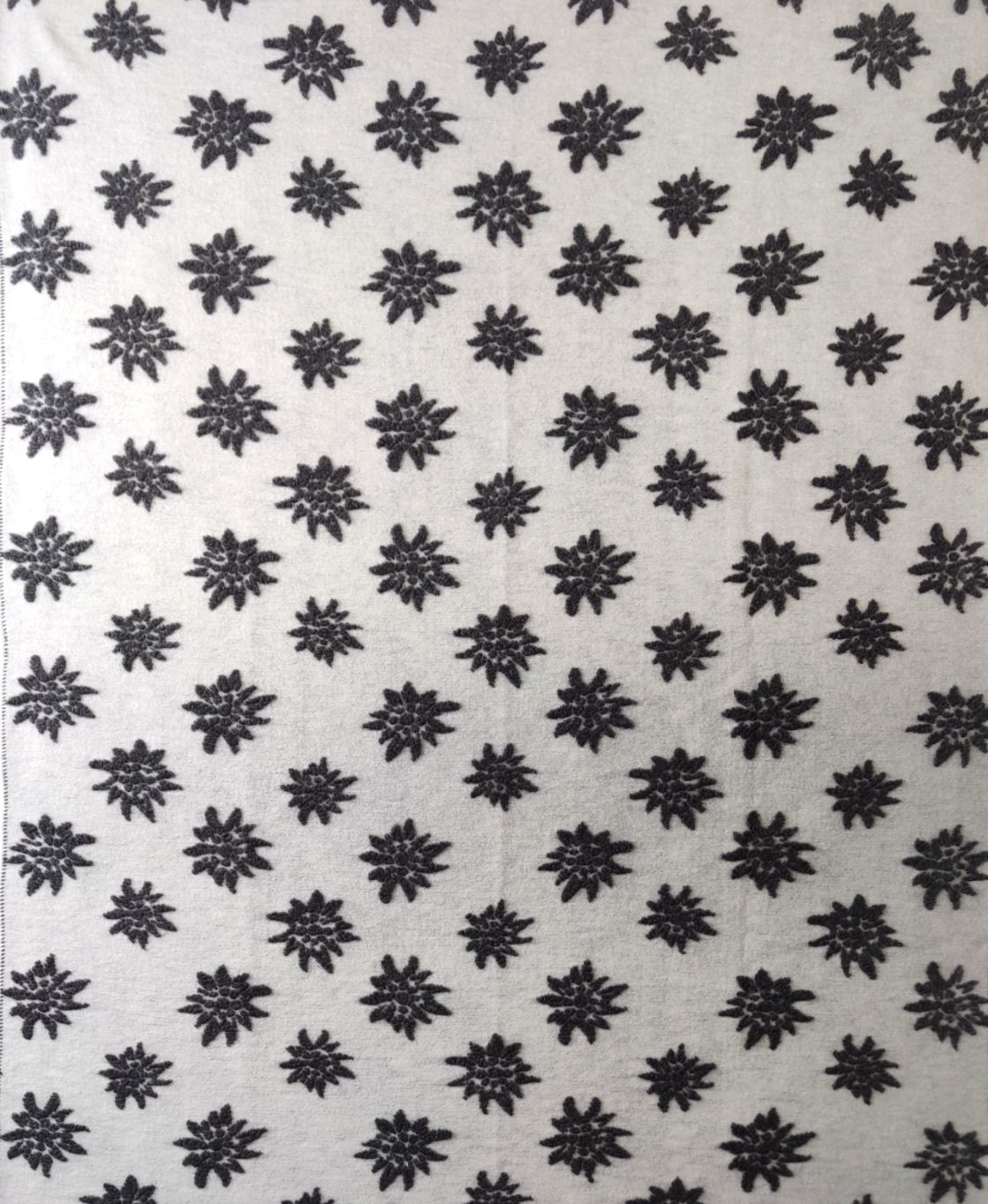 Biella Fabrics | Coperta Stella Bianco/Ardesia - Fabbrica Ski Sises