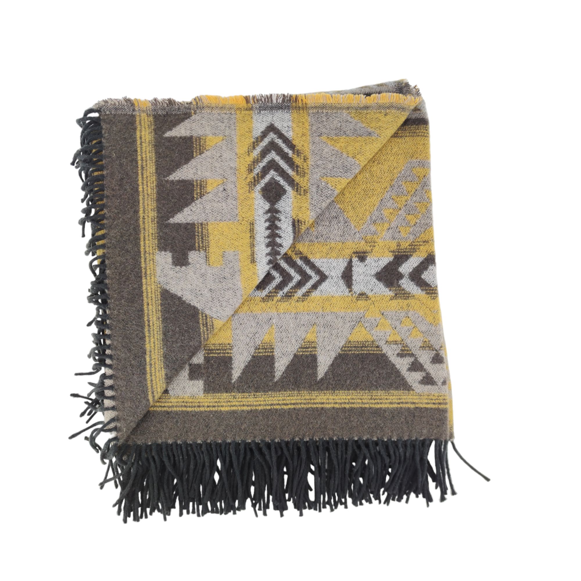 Biella Fabrics | Coperta Yellowstone Mustard - Fabbrica Ski Sises