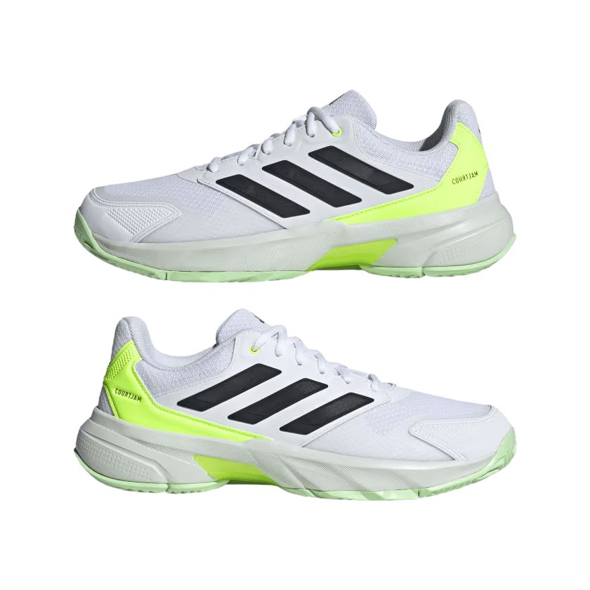 Men's Courtjam Control 3 Tennis Shoes Cloud White/Core Black/Lucid Lemon 