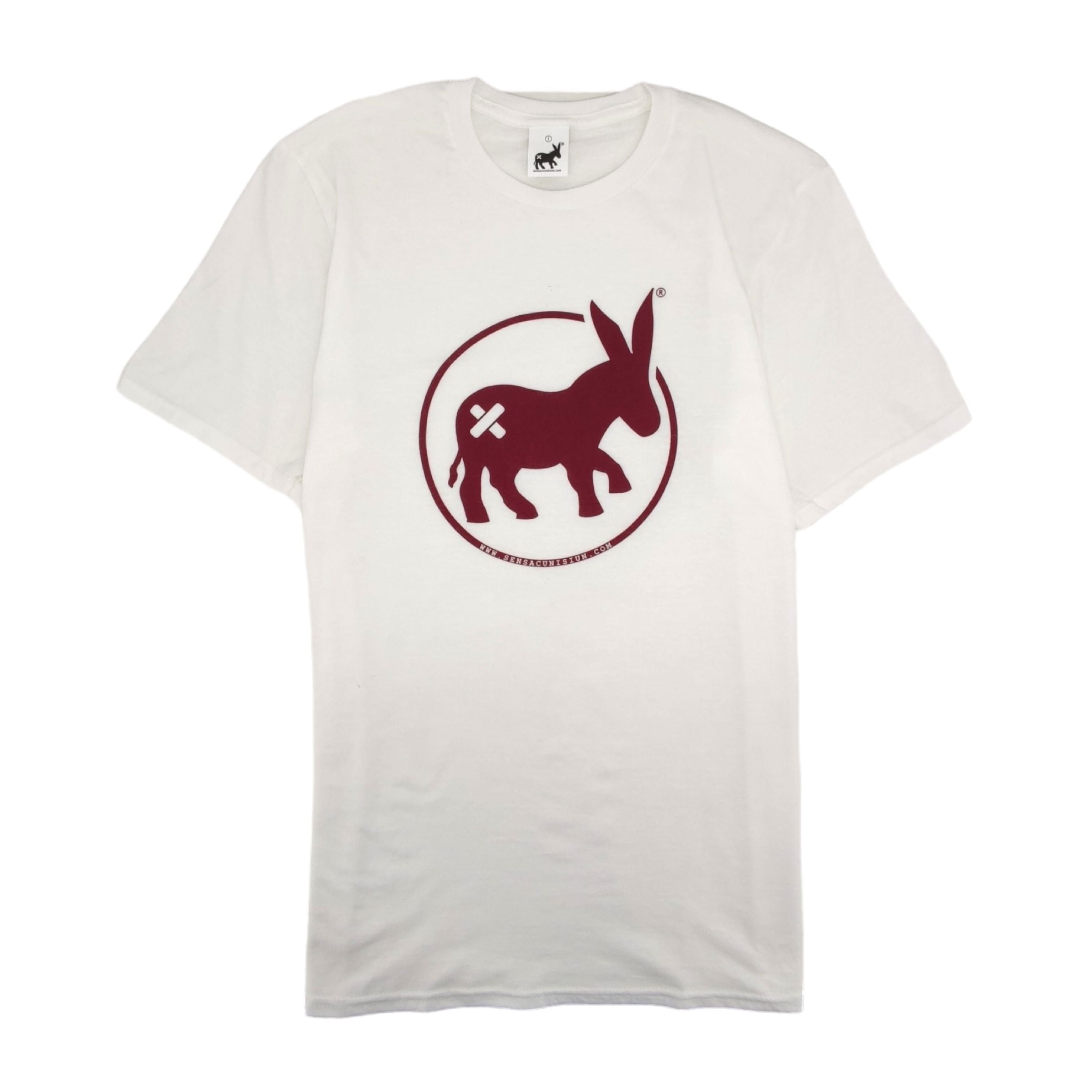Men's Circle Logo T-shirt White/Bordeaux 