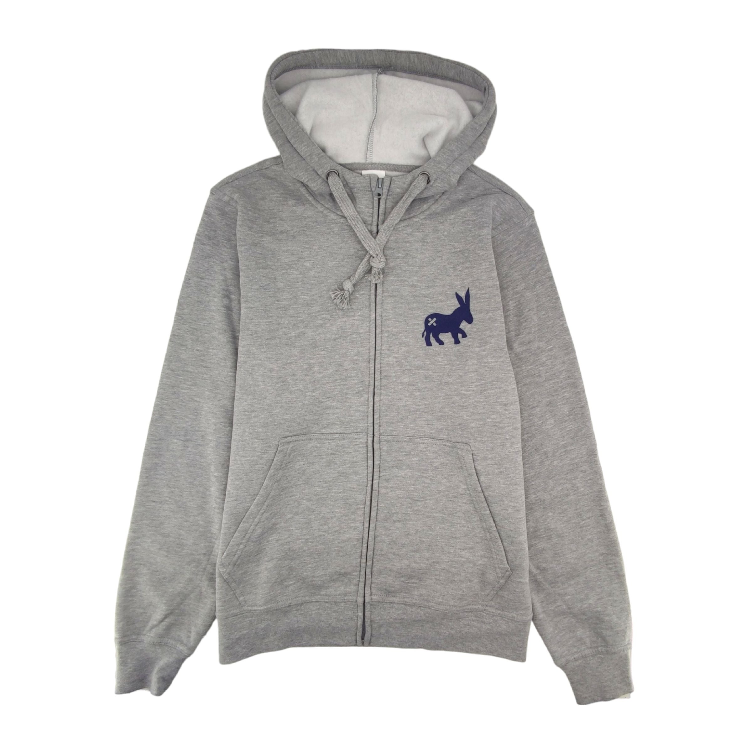 Men's Hoodie Full-Zip Sweater Grey/Blue 