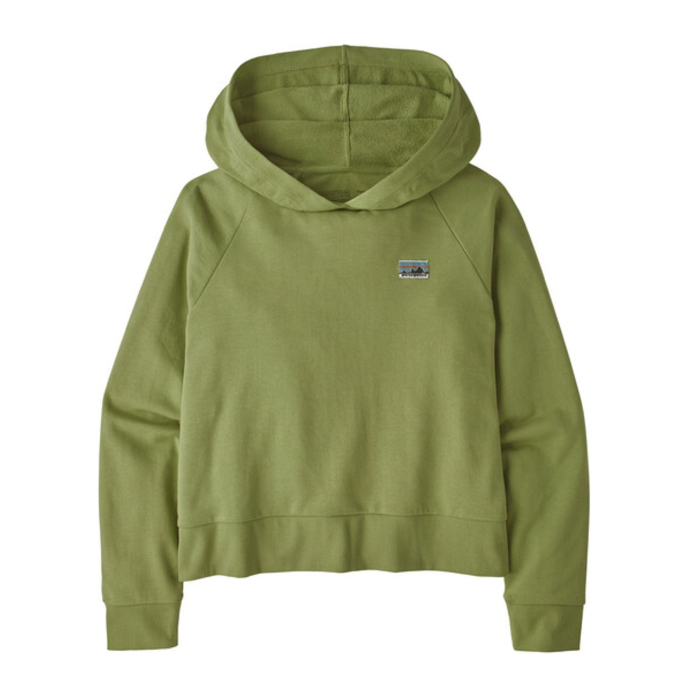 Women's Regenerative Organic Certified Cotton Essential Hood Sweater Buckhorn Green 