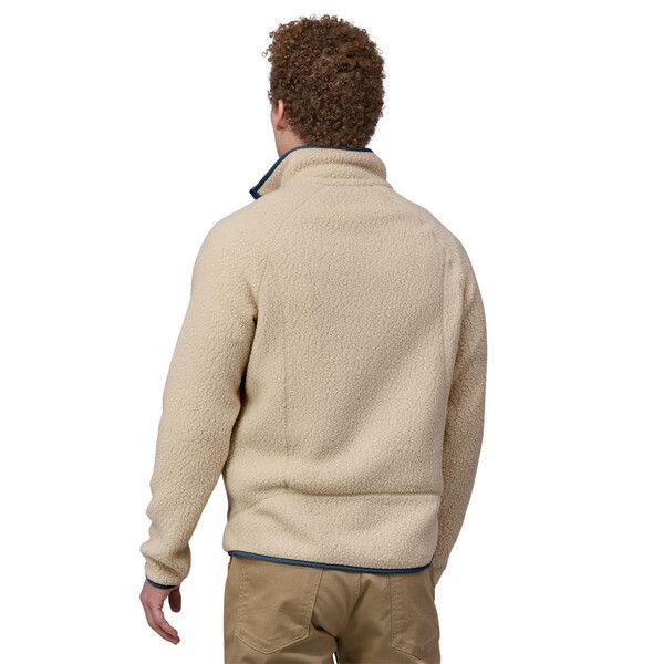 Men's Retro Pile Fleece Sweater Dark Natural/Utility Blue 