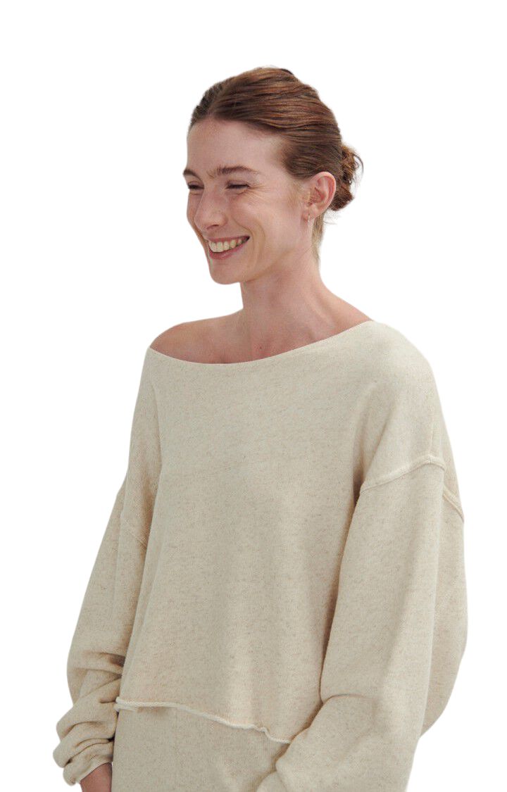 American Vintage | Maglia Itonay Donna Ecru Melange - Fabbrica Ski Sises