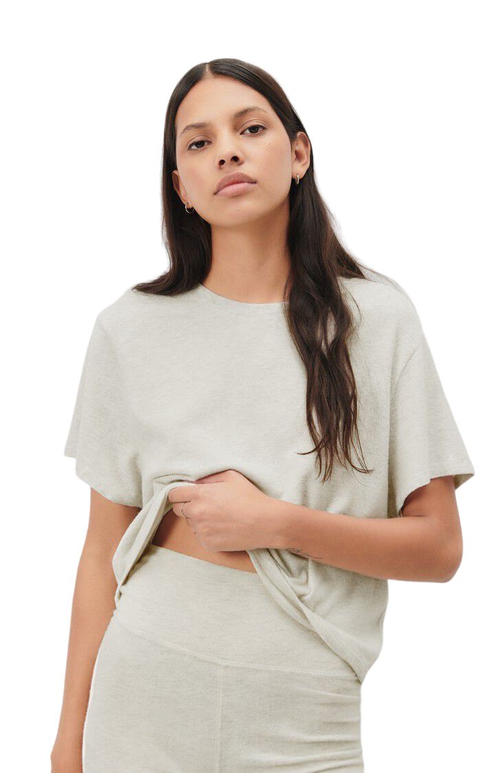 T-shirt Ypawood Cropped Donna Heather Grey