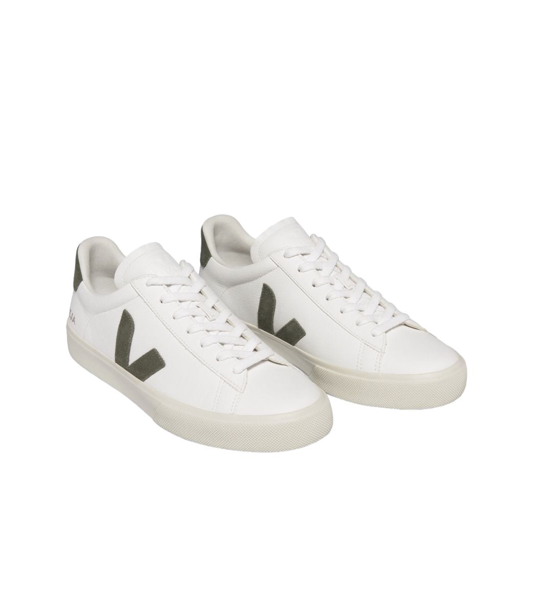 Men's Campo Chromfree Leather Shoes White/Kaki 