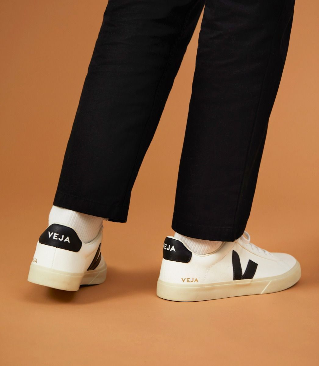 Men's Campo Chromfree Leather Shoes White/Black 