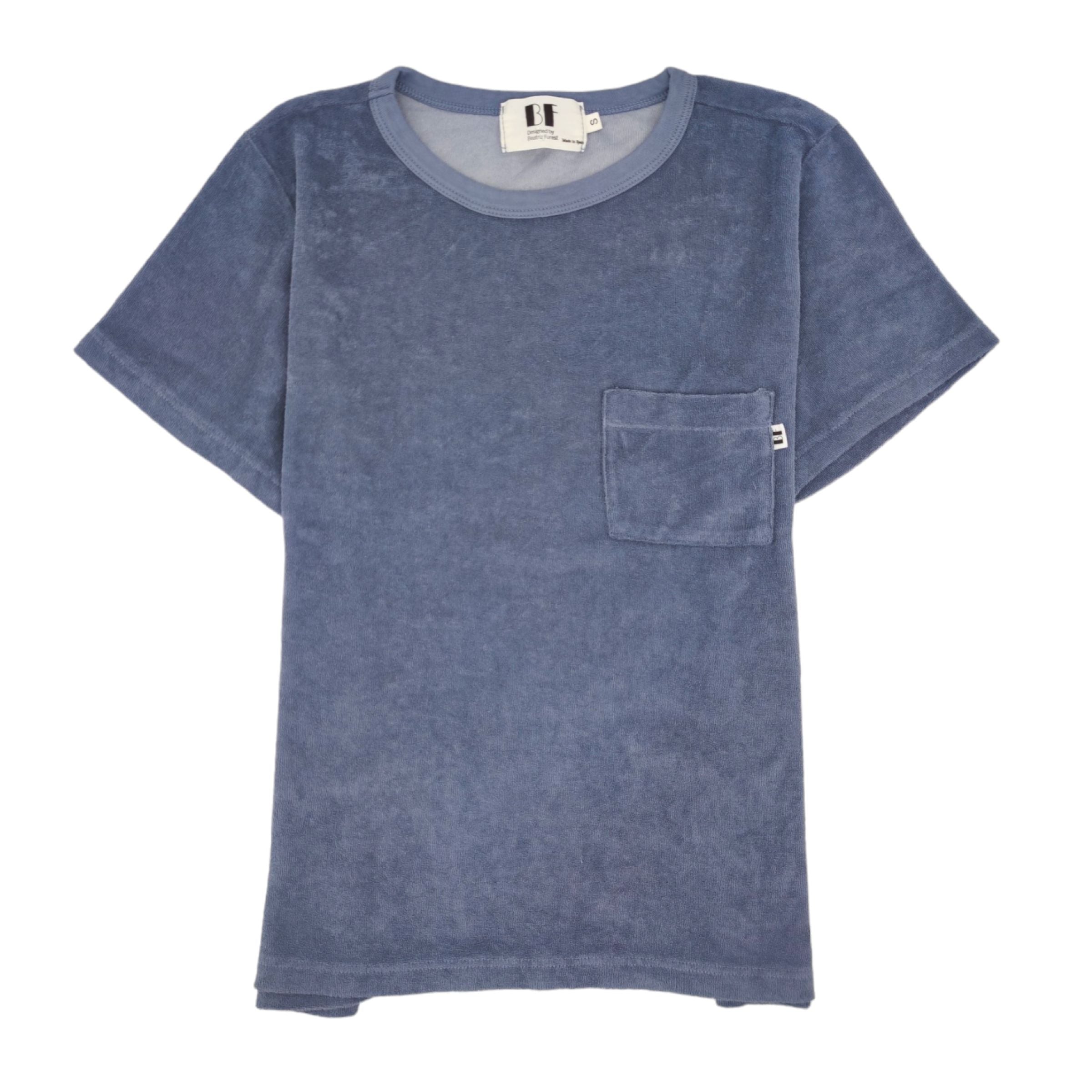 T-shirt Pocket Donna Blue Grey