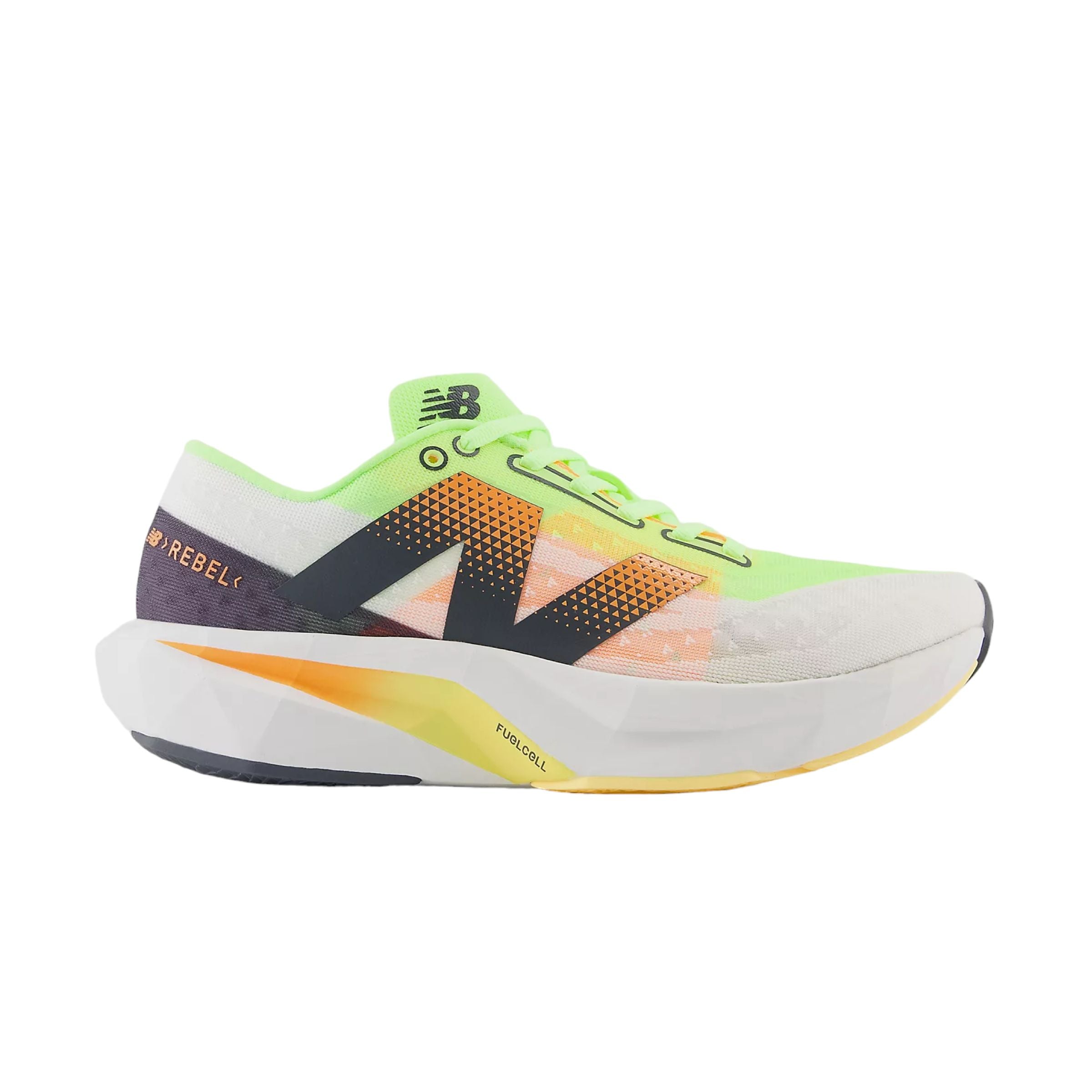 Scarpe FuelCell Rebel v4 Uomo White/Bleached Lime/Hot Mango