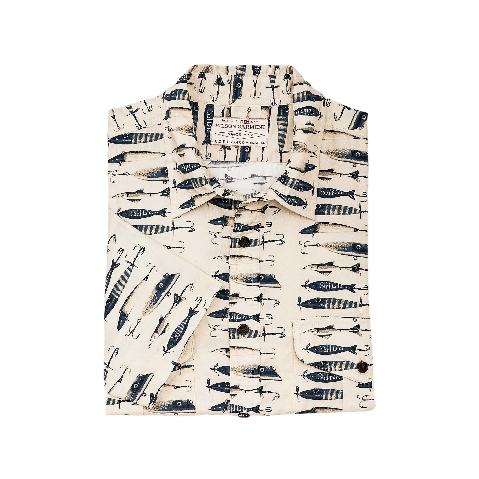 Men's Washed Shirt Lures Natural 