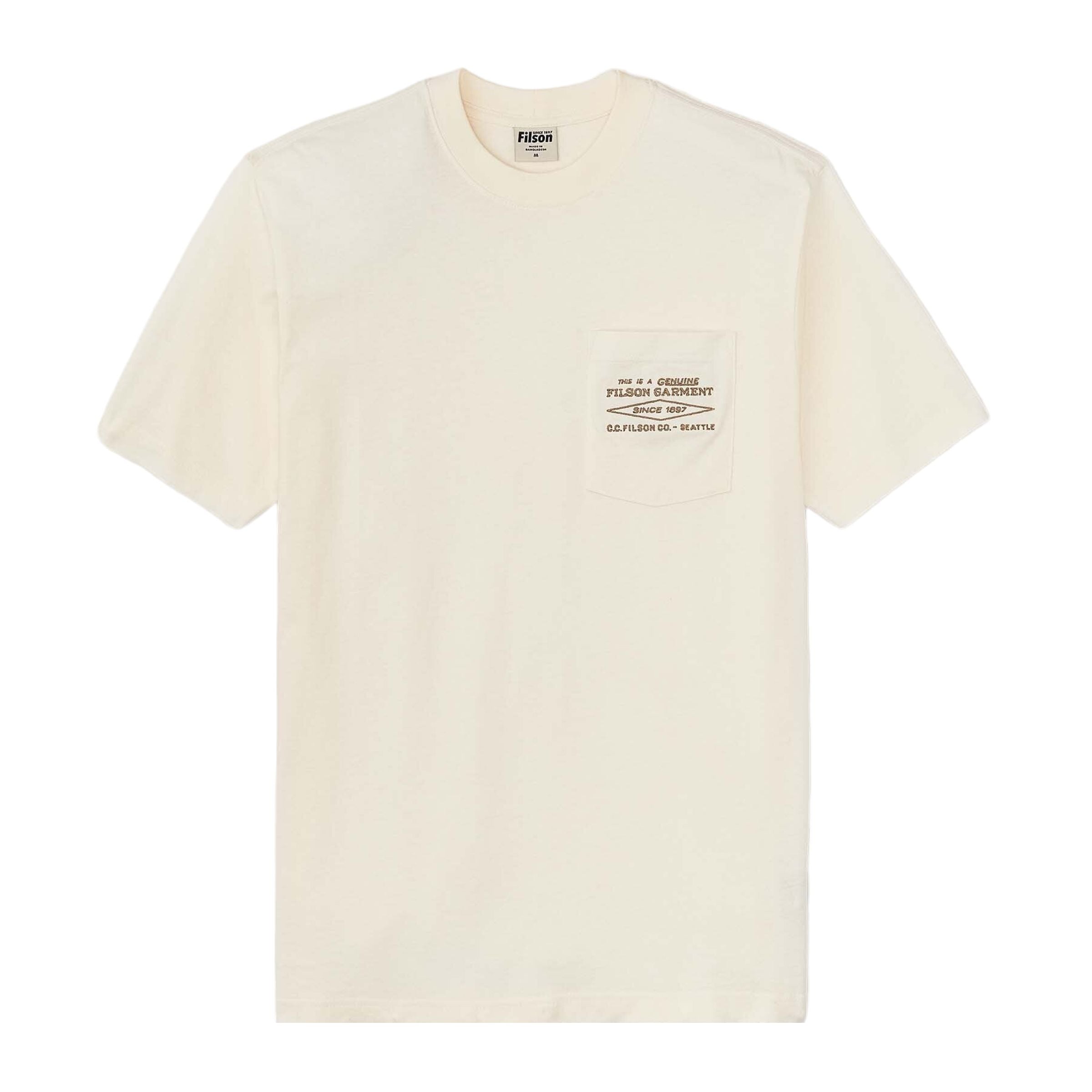 Men's Embroidered Pocket T-shirt Off White Diamond 