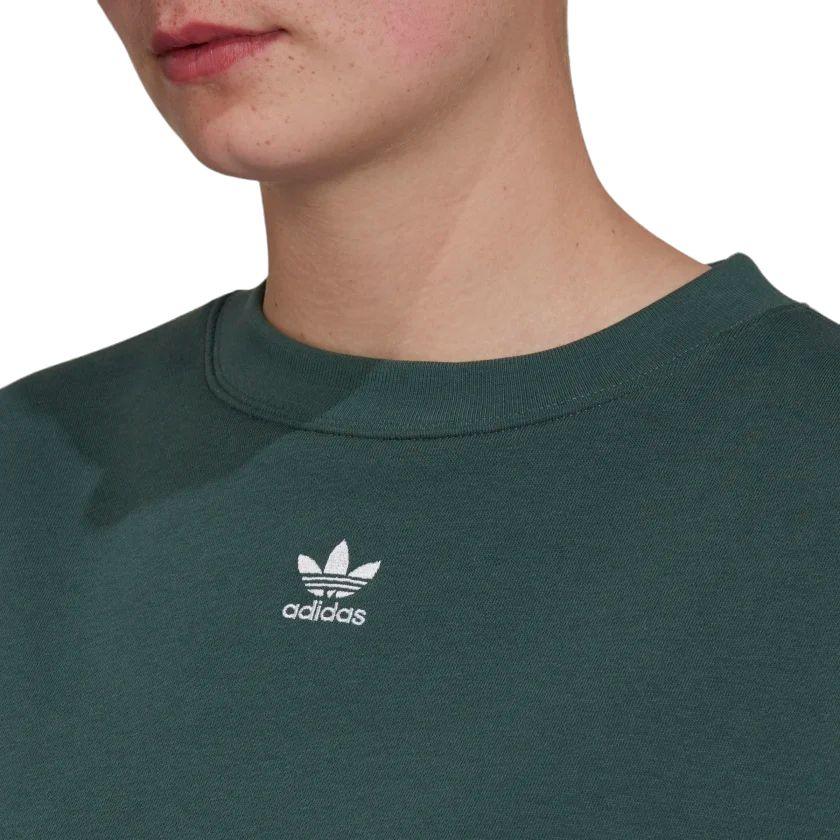 Adidas | Maglia Adicolor Essential Fleece Donna Mineral Green - Fabbrica Ski Sises